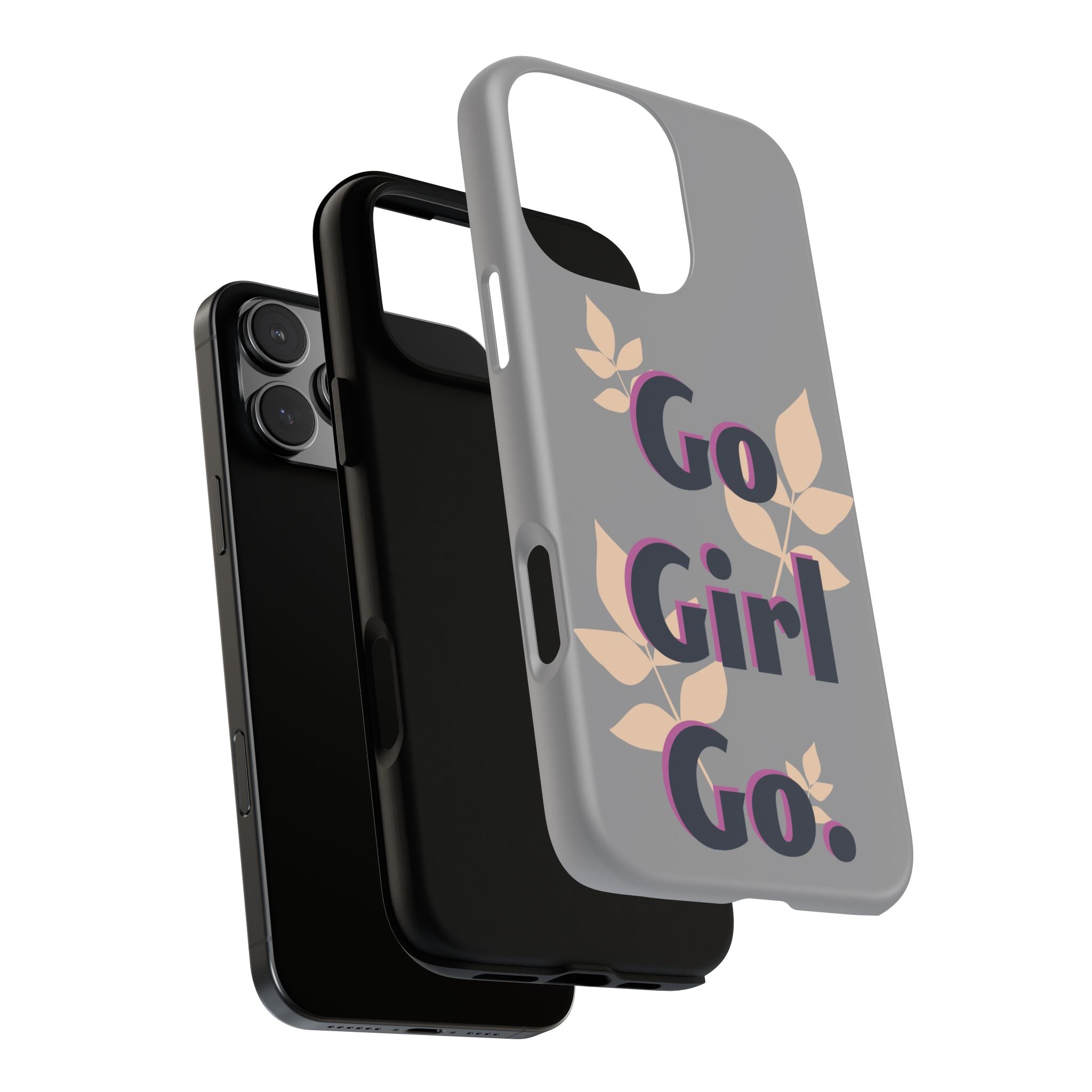 Stylish Phone Case - Go Girl Go, Motivational Tough Case, Gift for Her, Kindness Reminder, Floral Mobile Cover, Inspirational Phone [...]