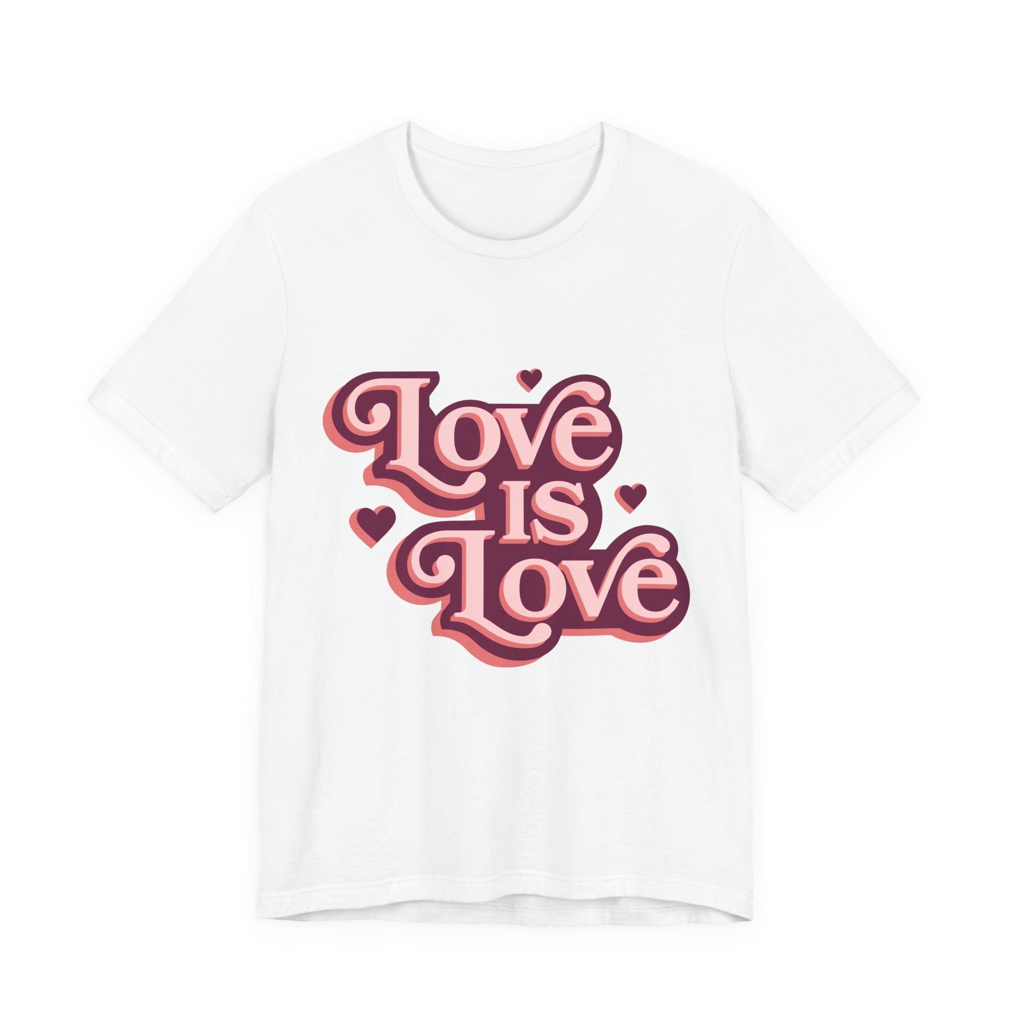 Love is Love Unisex Tee, LGBTQ Pride Shirt, Cute Graphic Tee, Casual Everyday T-Shirt, Gift for Friends