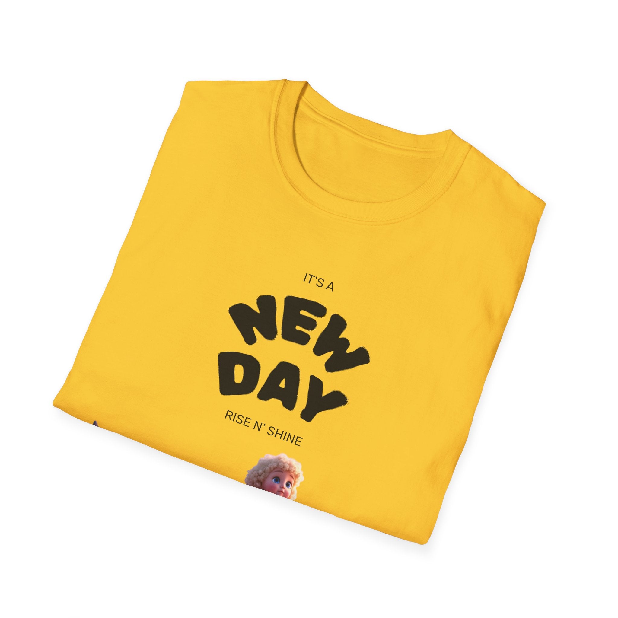 Whimsical Dolphin T-Shirt | Unisex Softstyle Tee | Fun Graphic Tee, New Day Shirt, Ocean Lover Gift, Casual Wear