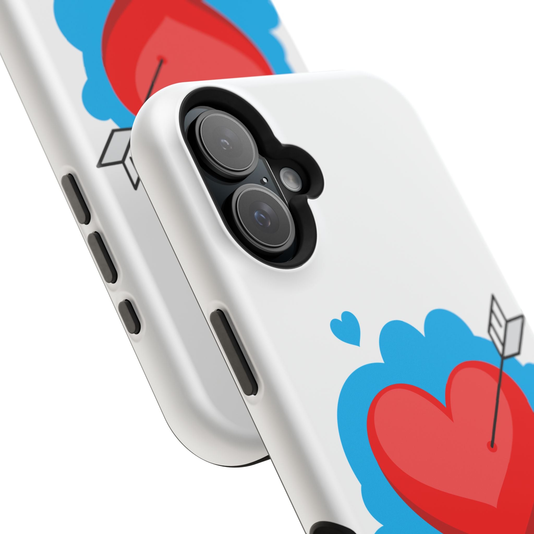 Heart Arrow Impact-Resistant Phone Case, Cute Phone Cover, Valentine's Day Gift, Durable Case, Love Themed Accessory