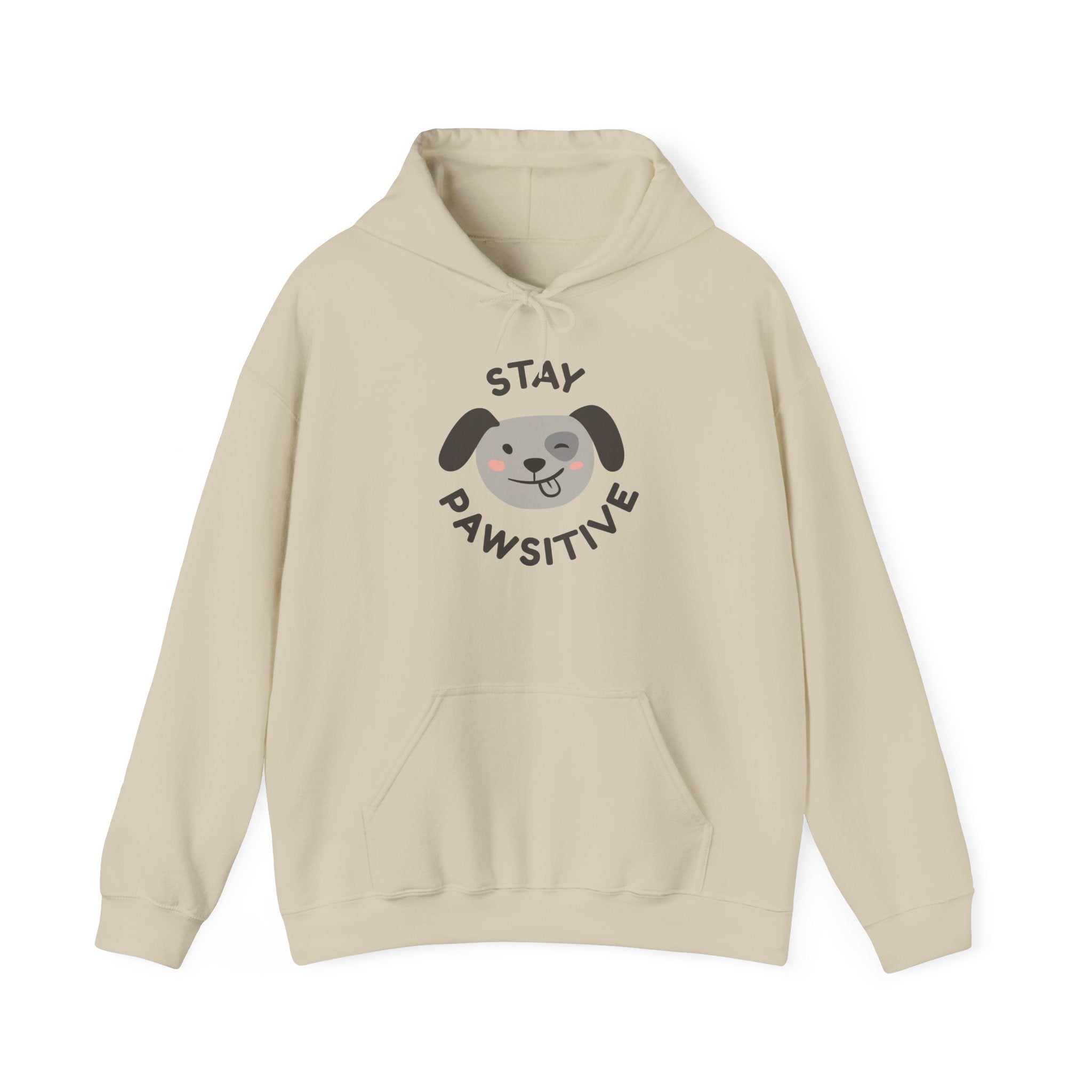 Stay Pawsitive Dog Lover Hoodie, Cute Pet Apparel, Cozy Sweatshirt for Animal Lovers, Perfect Gift for Dog Owners, Unisex Dog Hoodie
