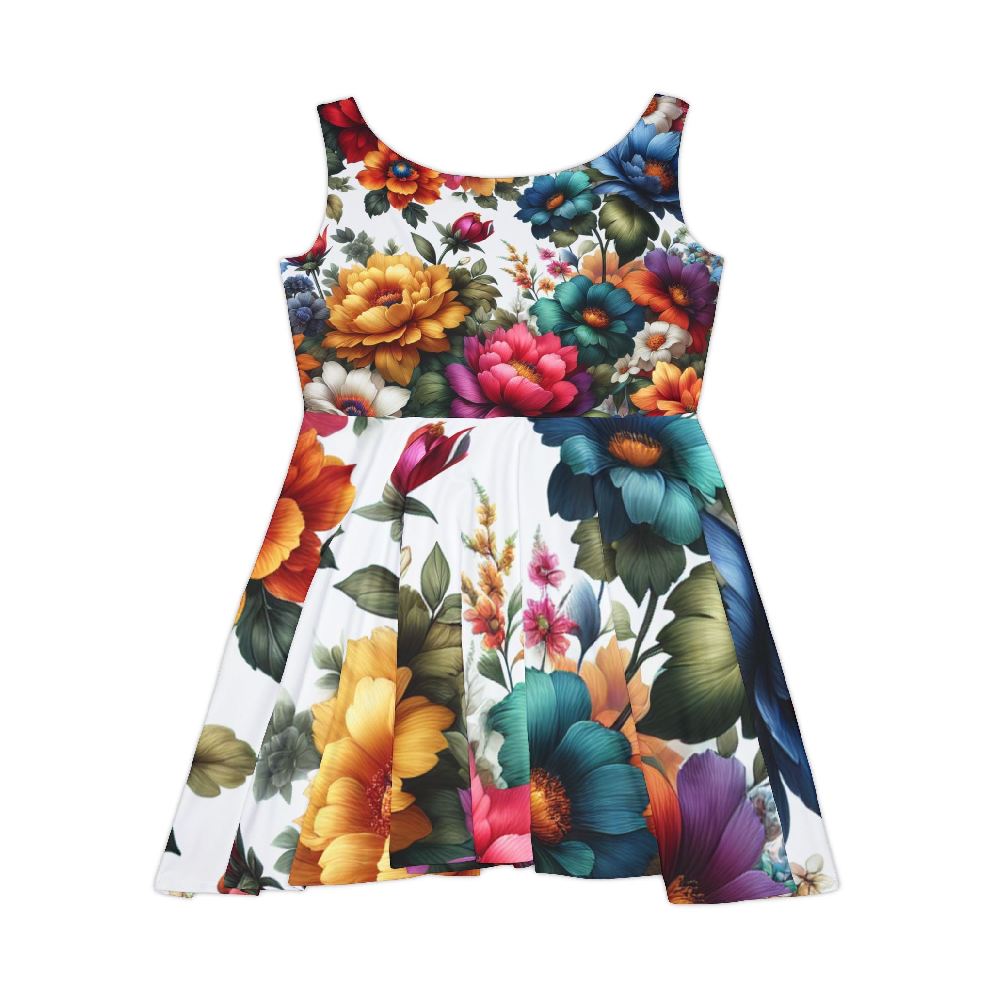Floral Women's Skater Dress, Summer Dress, Casual Outfit, Wedding Guest Dress, Boho Chic, Gift for Her