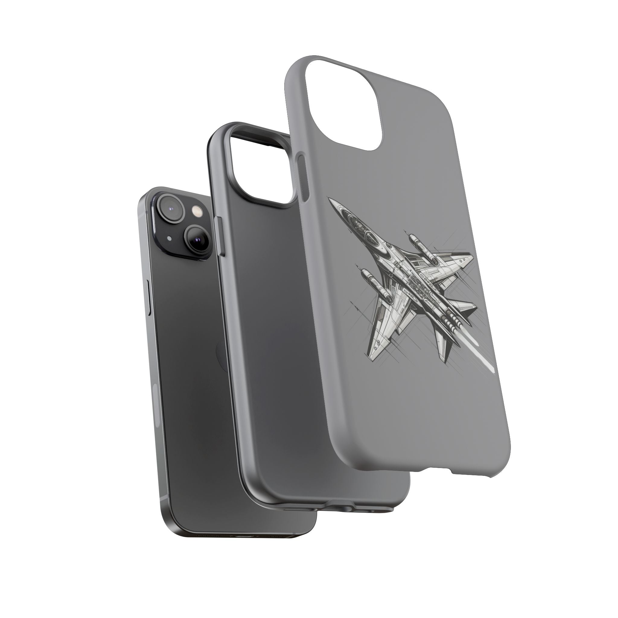 Tough Cases - Airplane Phone Case, Fighter Jet Design, Gift for Aviation Lovers, Durable Protection, Cool Tech Accessories