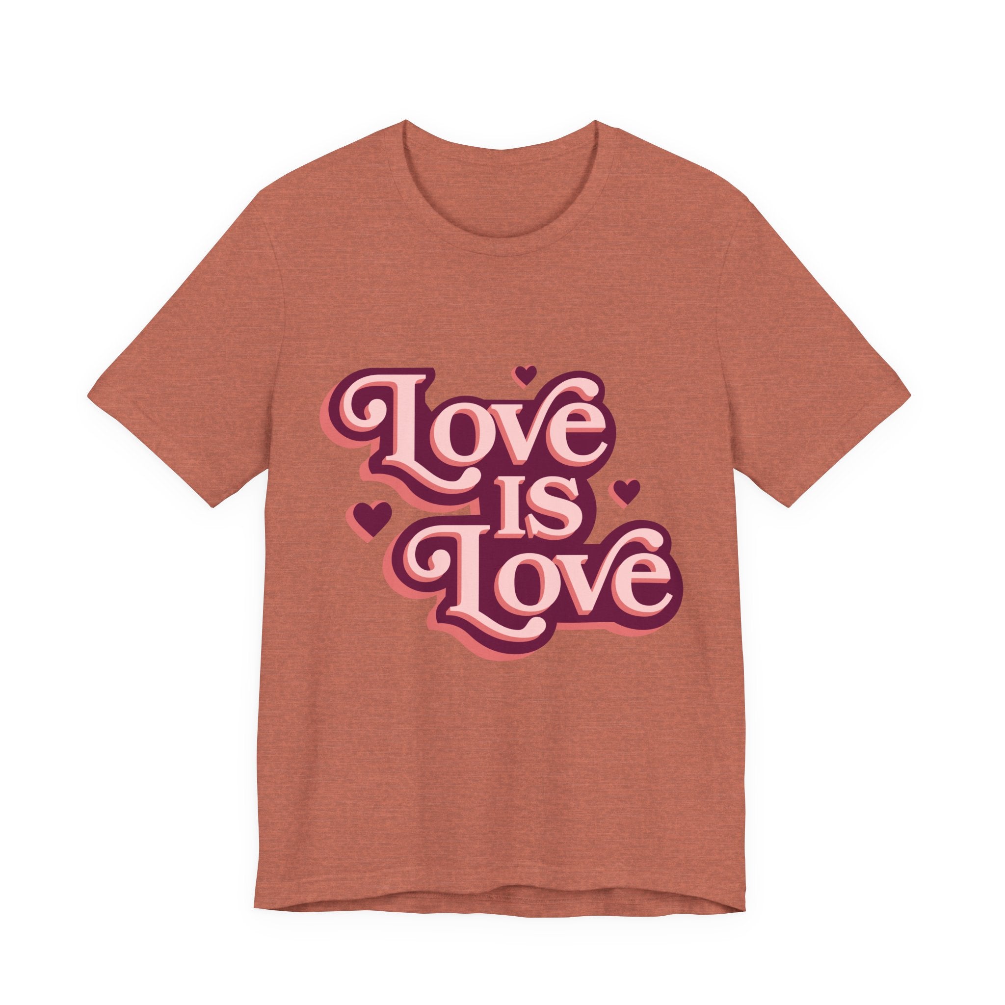 Love is Love Unisex Tee, LGBTQ Pride Shirt, Cute Graphic Tee, Casual Everyday T-Shirt, Gift for Friends