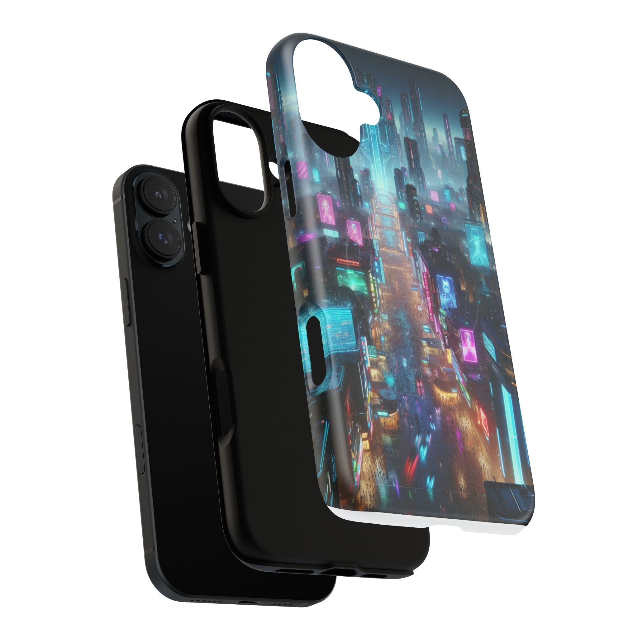 Futuristic Cityscape Phone Case, Tough Magnetic Cases, Urban Aesthetic, Tech Accessories, Gifts for Tech Lovers, Holiday Phone Cases