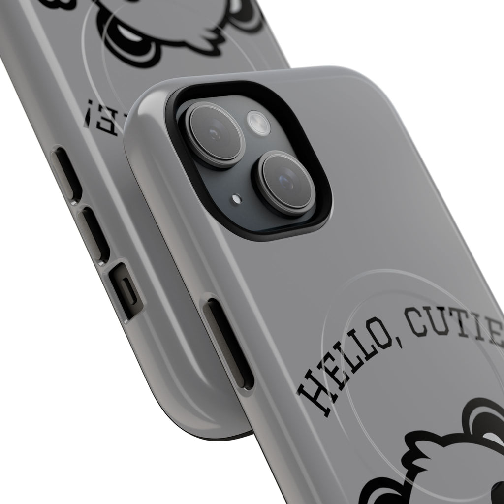 Cute Panda Phone Case, Tough Magnetic Cases for iPhone, Hello Cutie Design, Fun Gift for Kids, Unique Tech Accessories