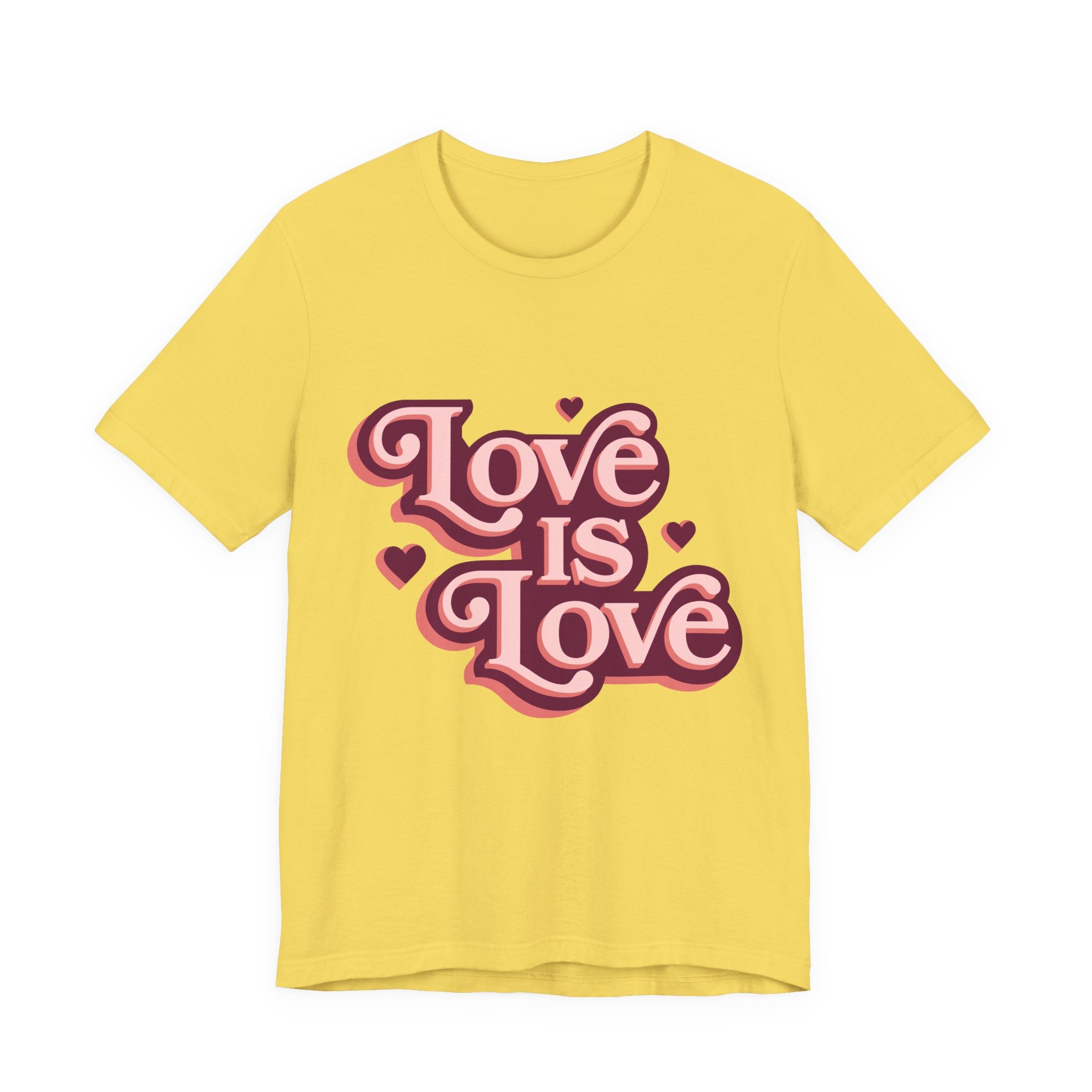 Love is Love Unisex Tee, LGBTQ Pride Shirt, Cute Graphic Tee, Casual Everyday T-Shirt, Gift for Friends