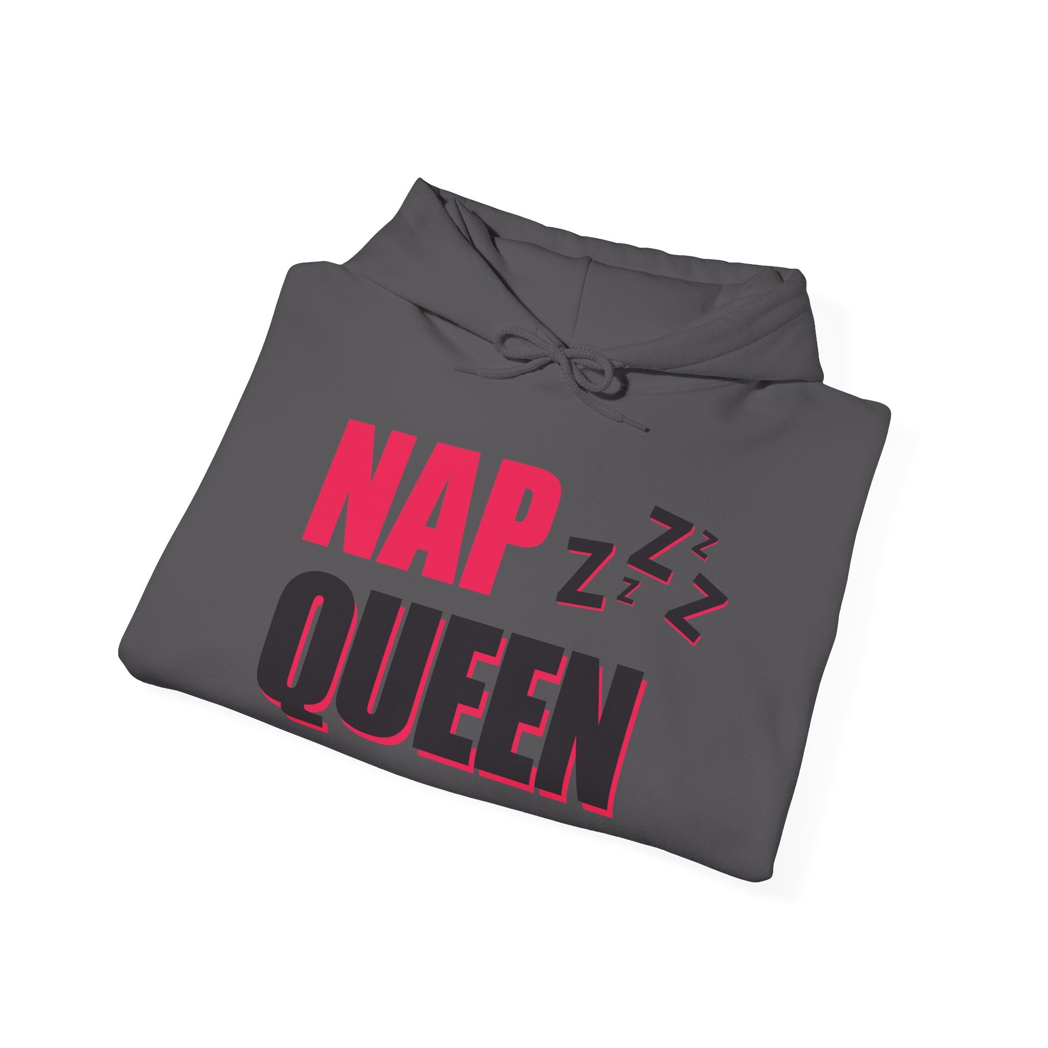 Nap Queen Unisex Hoodie, Cozy Sleepwear, Perfect for Naps, Gift for Nap Lovers, Trendy Lounge Clothing, Orange Sweatshirt