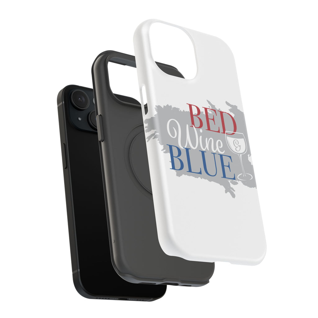 Wine & Blue Phone Case, Impact-Resistant Cellphone Cover, Gift for Wine Lovers, Fun Accessory for Celebrations, Stylish Protection