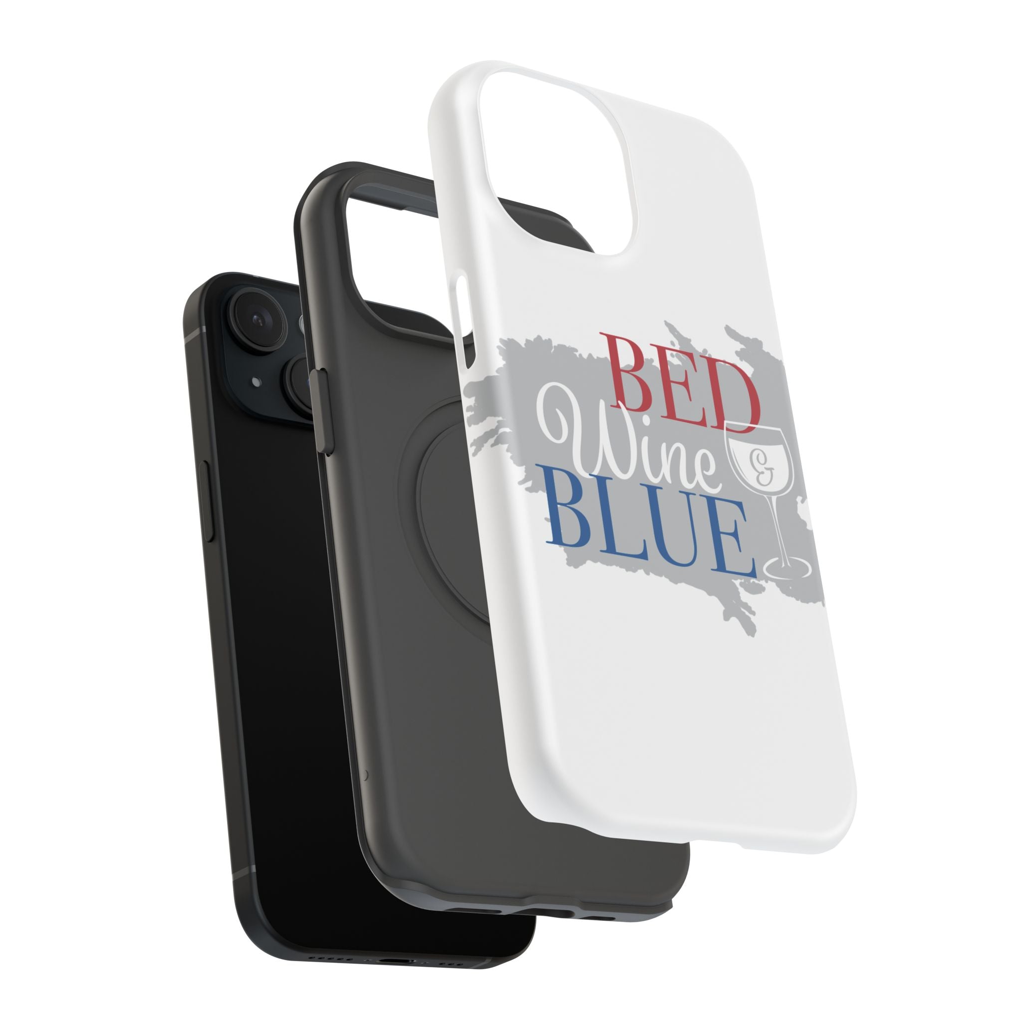 Wine & Blue Phone Case, Impact-Resistant Cellphone Cover, Gift for Wine Lovers, Fun Accessory for Celebrations, Stylish Protection