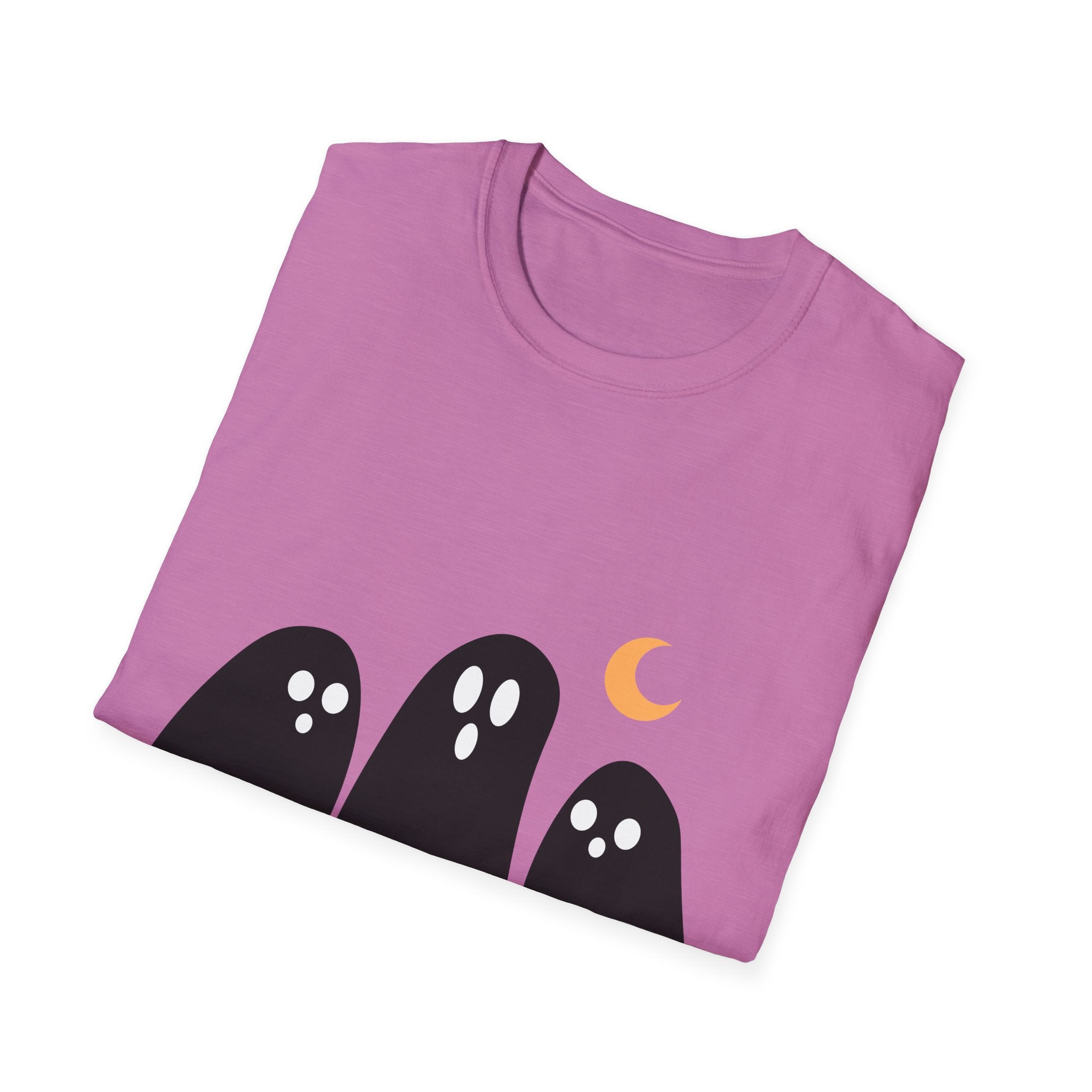 Ghostly Gathering Unisex T-Shirt | Halloween Apparel, Cute Ghost Design, Spooky Season Tee, Fall Fashion, Unique Gift