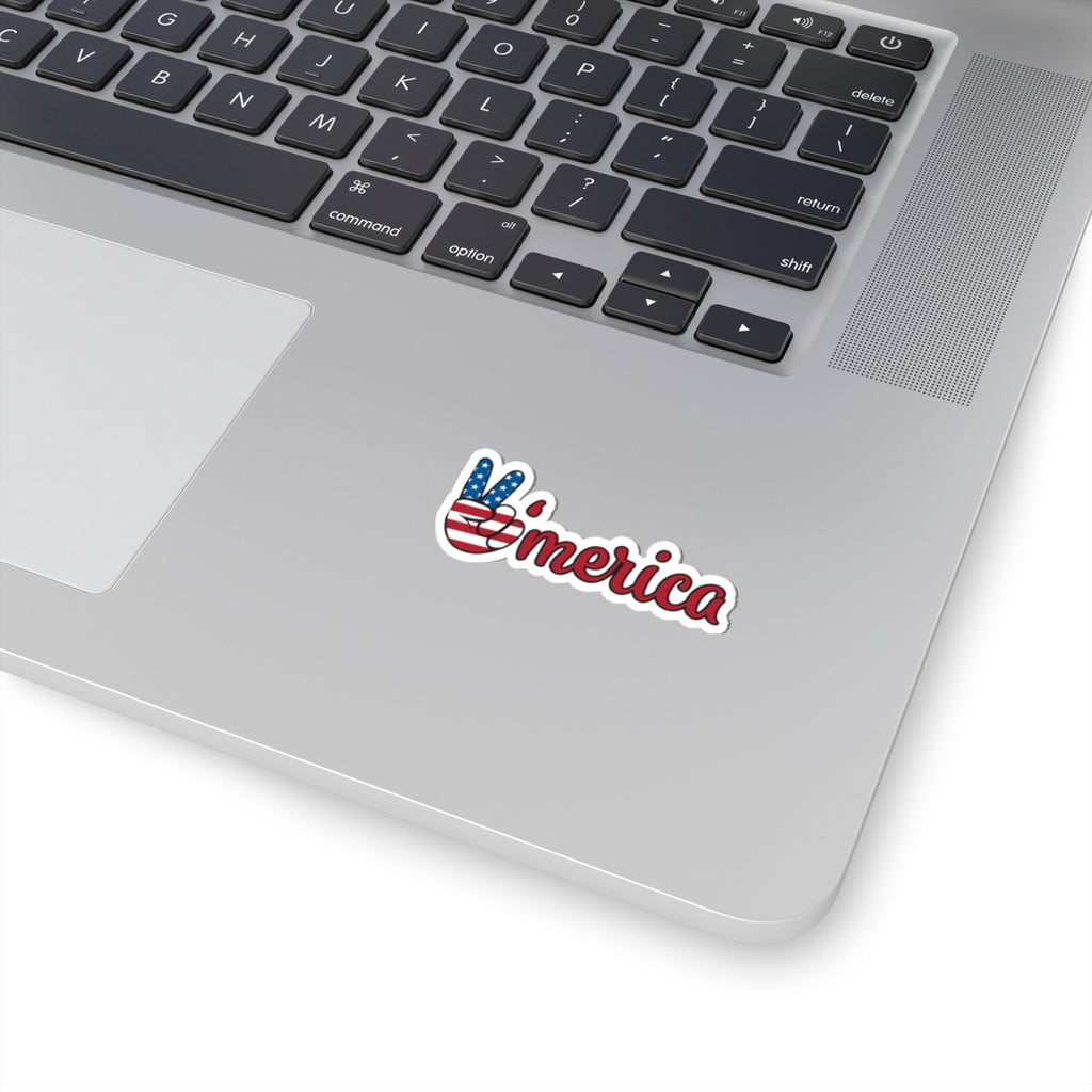 Patriotic Kiss-Cut Stickers for Laptop, Car, Water Bottle, Journal, Red White Blue America Theme