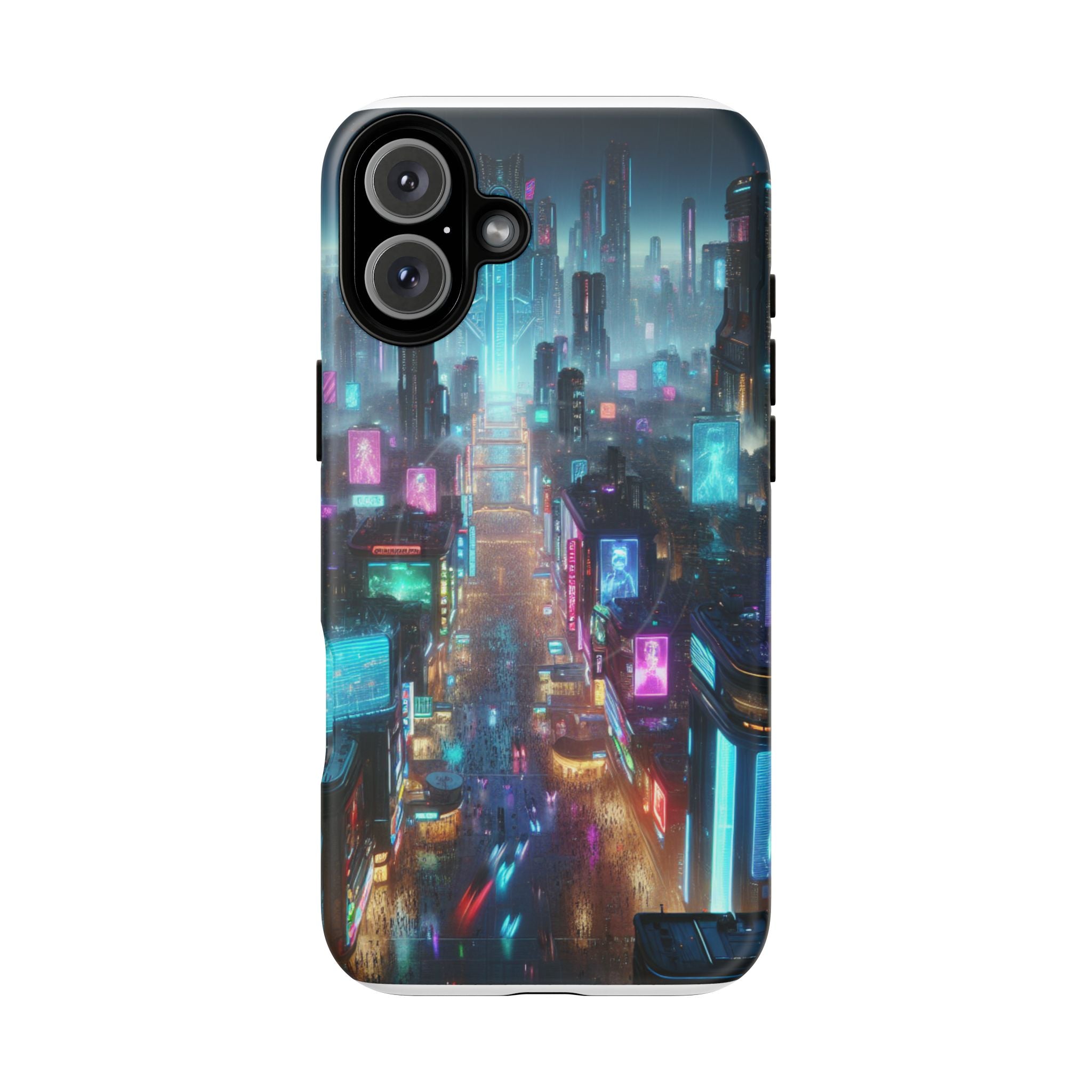 Futuristic Cityscape Phone Case, Tough Magnetic Cases, Urban Aesthetic, Tech Accessories, Gifts for Tech Lovers, Holiday Phone Cases