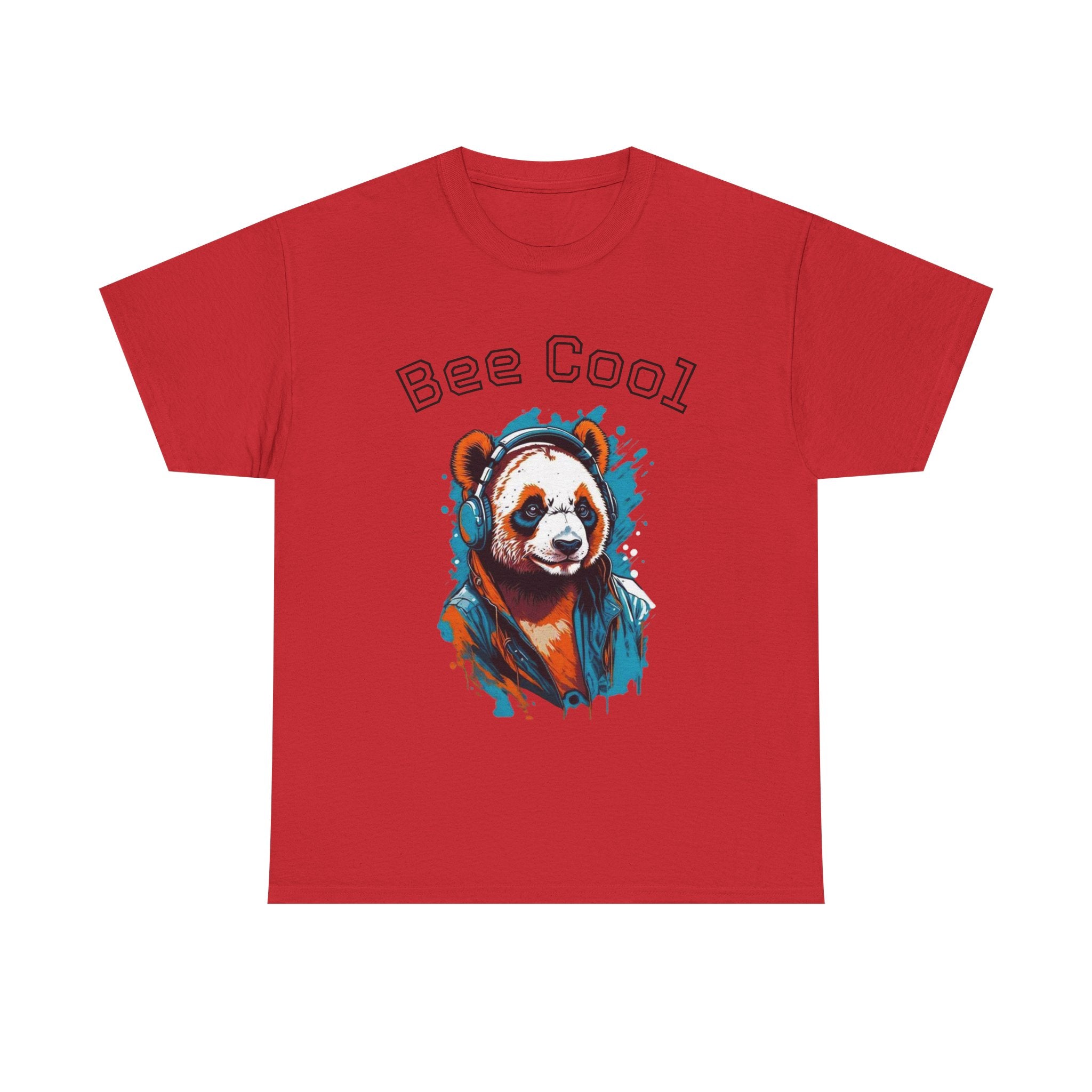 Bee Cool Panda Tee for Animal Lovers, Unisex Graphic T-Shirt, Casual Wear, Birthday Gift, Eco-Friendly Apparel