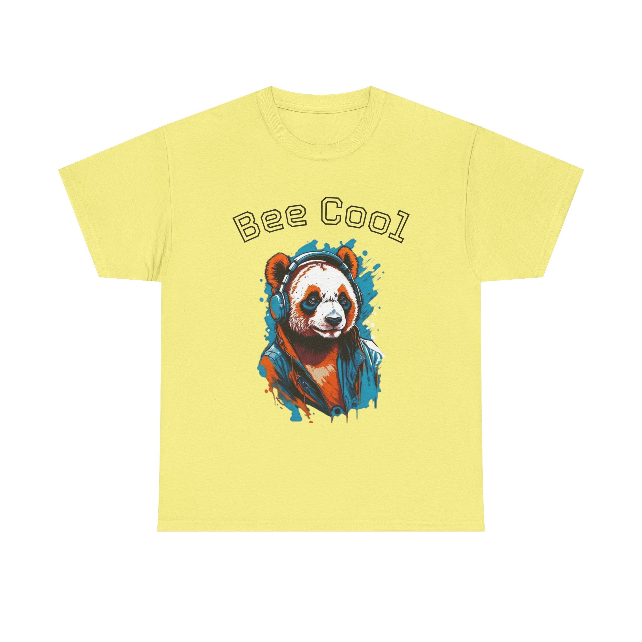 Bee Cool Panda Tee for Animal Lovers, Unisex Graphic T-Shirt, Casual Wear, Birthday Gift, Eco-Friendly Apparel