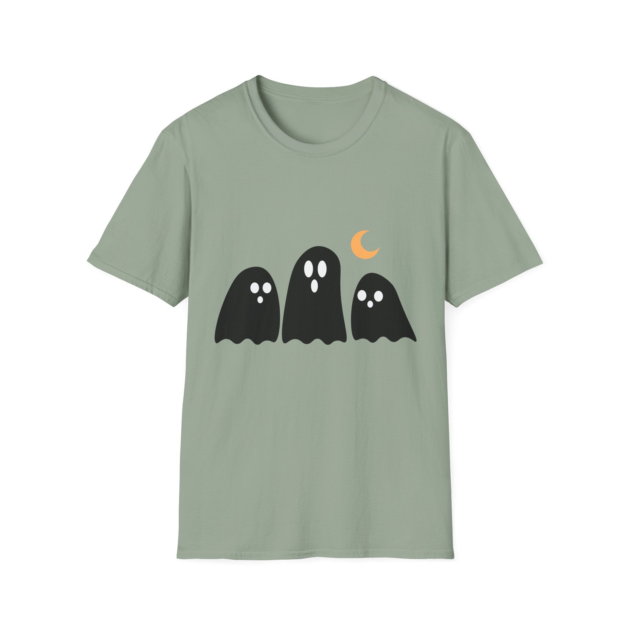 Ghostly Gathering Unisex T-Shirt | Halloween Apparel, Cute Ghost Design, Spooky Season Tee, Fall Fashion, Unique Gift