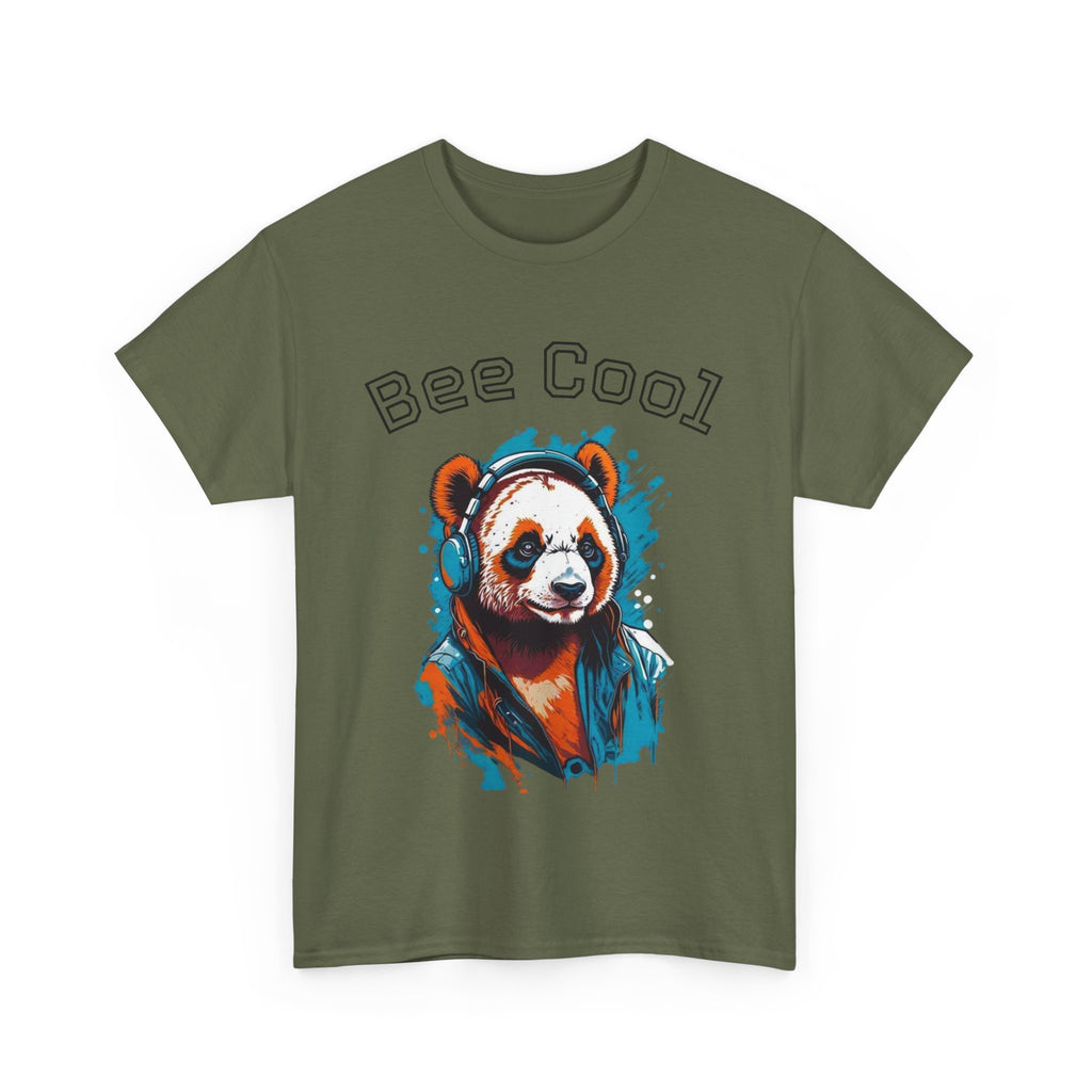 Bee Cool Panda Tee for Animal Lovers, Unisex Graphic T-Shirt, Casual Wear, Birthday Gift, Eco-Friendly Apparel