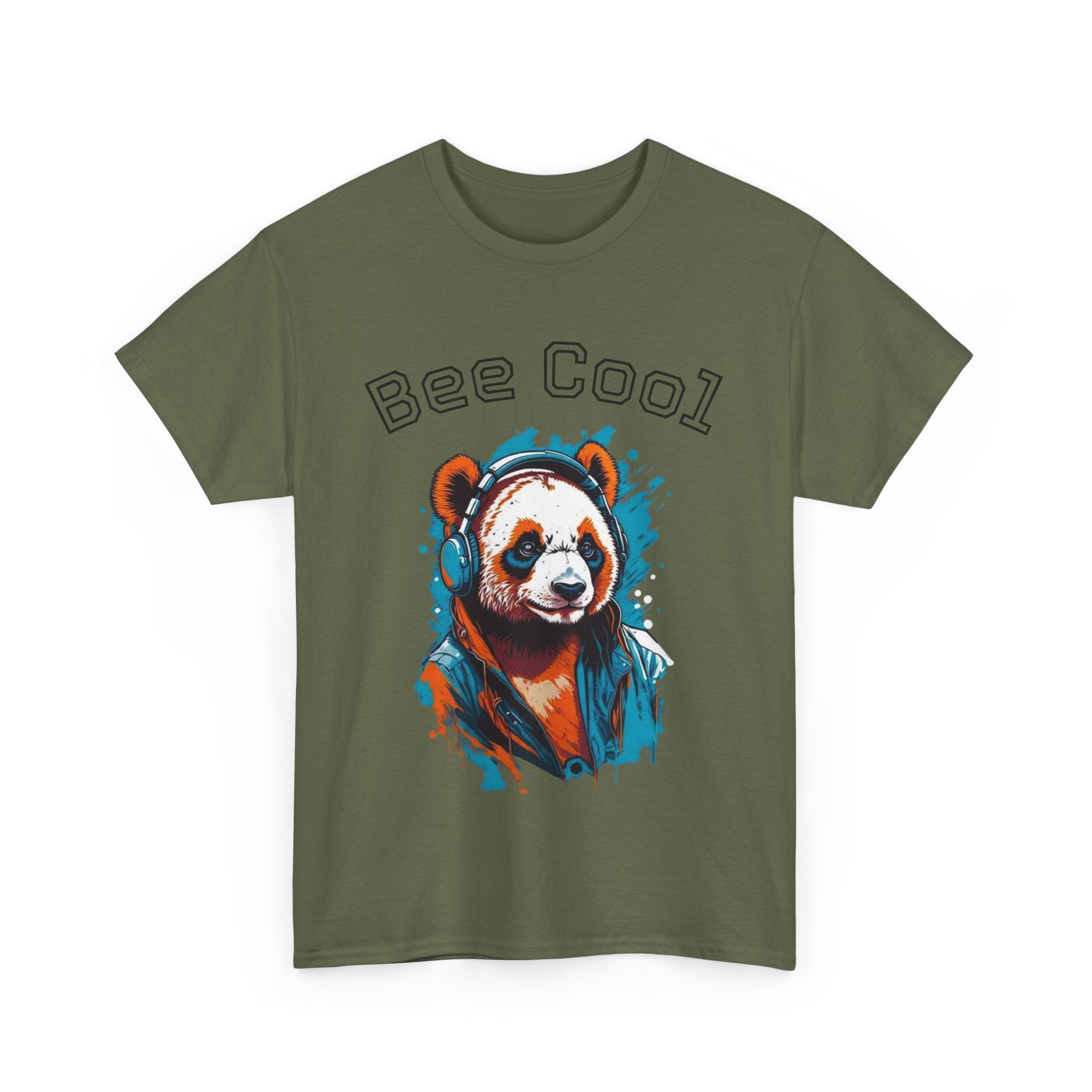 Bee Cool Panda Tee for Animal Lovers, Unisex Graphic T-Shirt, Casual Wear, Birthday Gift, Eco-Friendly Apparel