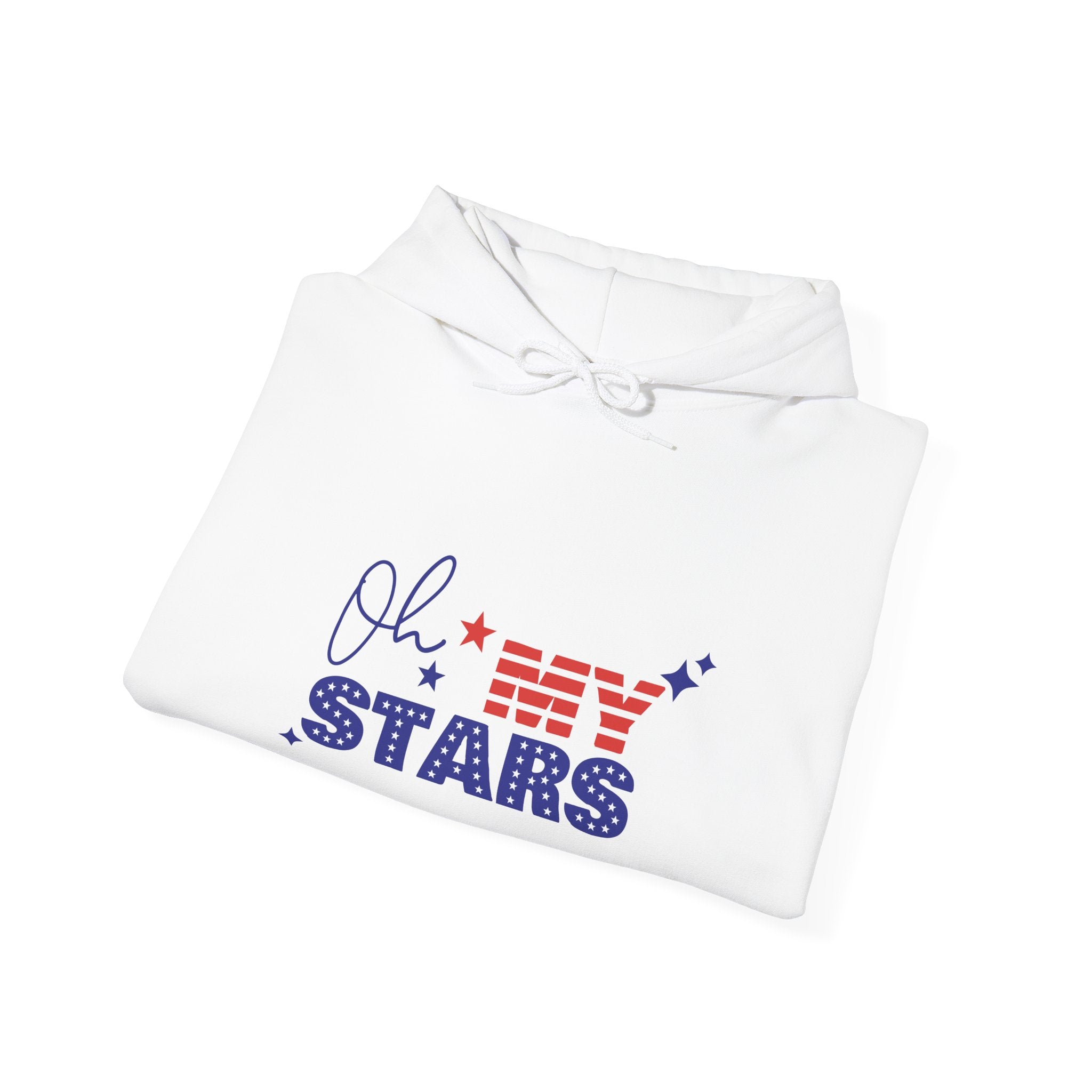 Stars & Stripes Hooded Sweatshirt, Cozy Unisex Pullover for Independence Day, Perfect Gift for Star Lovers, Casual Wear