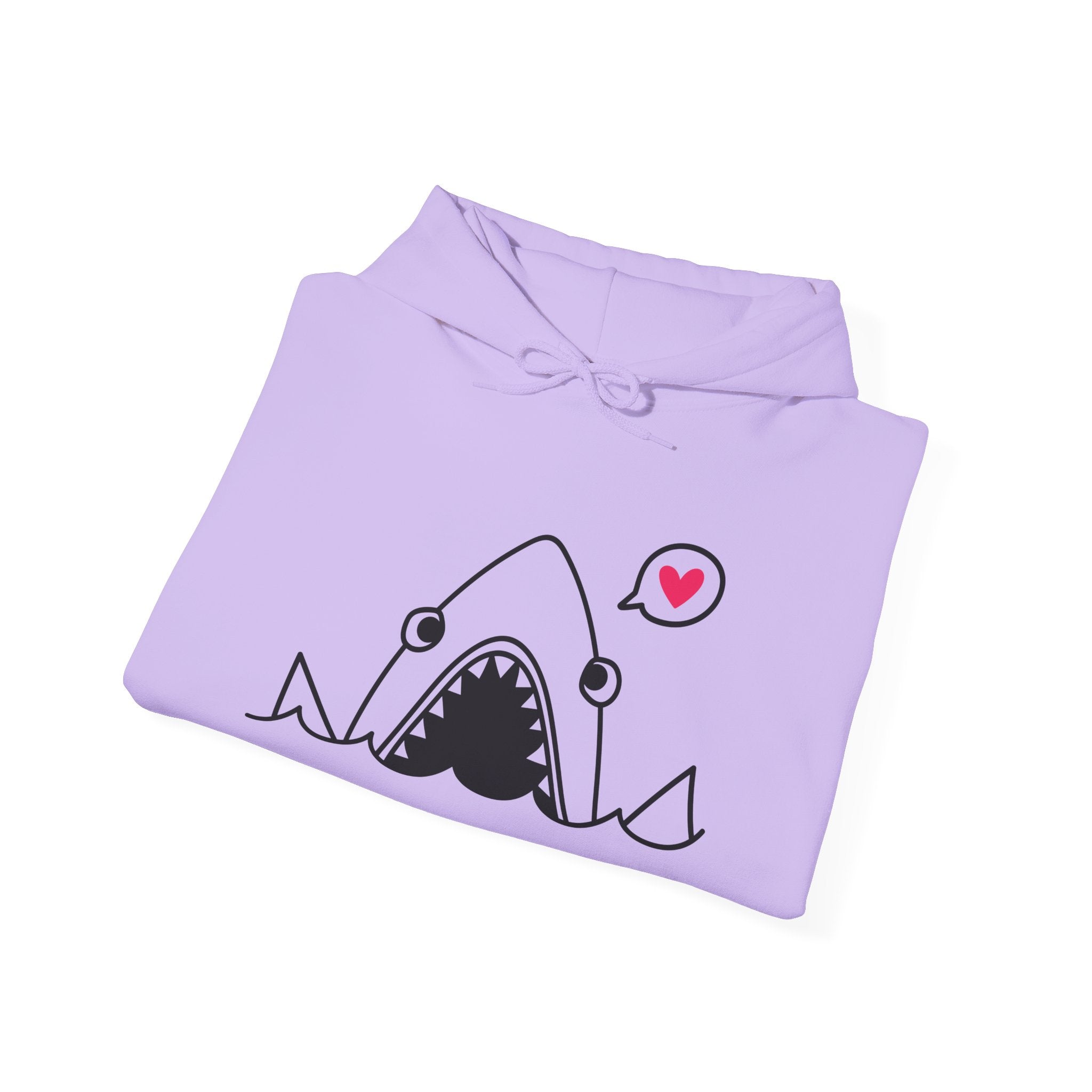 Shark Love Hoodie - Cute Unisex Sweatshirt, Gifts for Ocean Lovers, Funny Shark Apparel, Beach Day Outfit, Valentine's Day Gift
