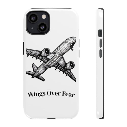 Aviation Phone Case, Inspirational Pilot Gift, Travel Enthusiast Accessory, Unique Airplane Case, Wings Over Fear Design