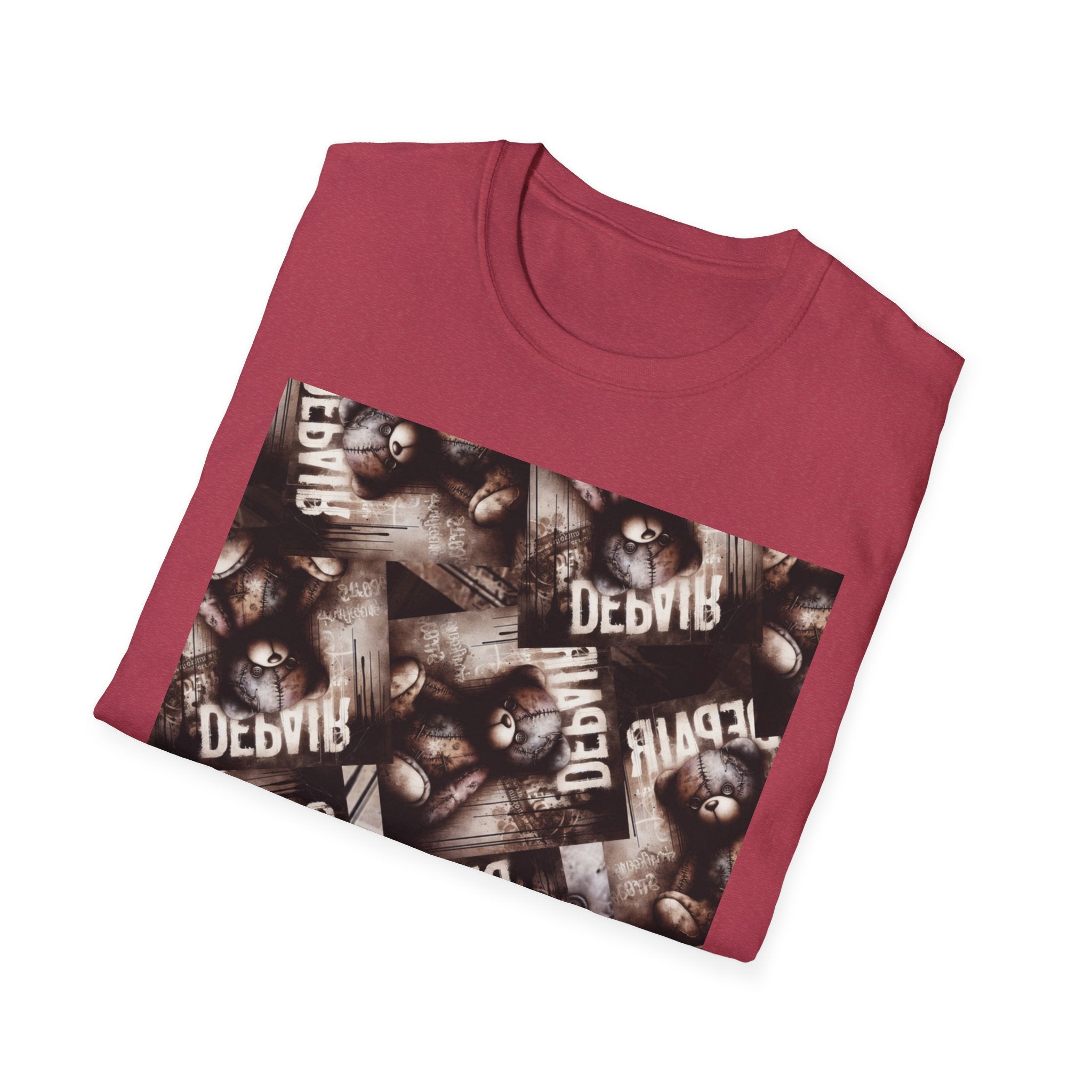Softstyle Graphic Tee: Vintage Teddy Bear, Unisex T-Shirt for Casual Wear, Gift for Friends, Unique Graphic Tee, Birthday or Quirky Gift