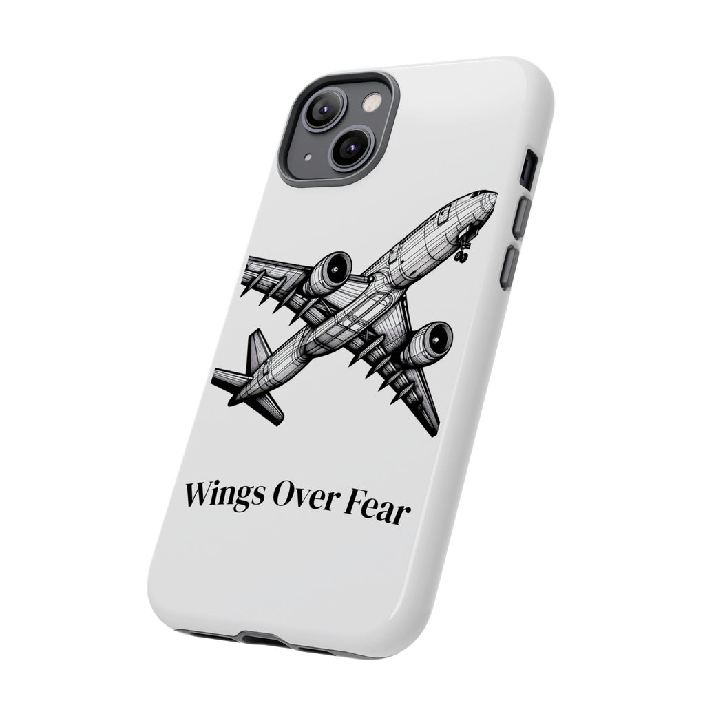 Aviation Phone Case, Inspirational Pilot Gift, Travel Enthusiast Accessory, Unique Airplane Case, Wings Over Fear Design