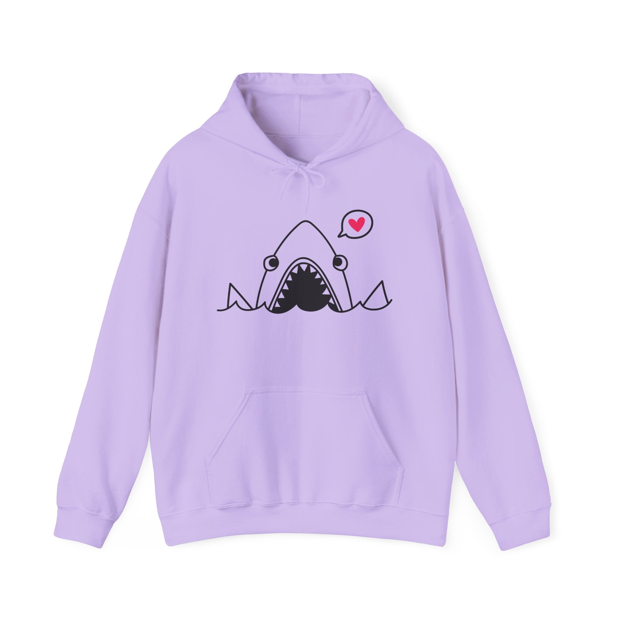 Shark Love Hoodie - Cute Unisex Sweatshirt, Gifts for Ocean Lovers, Funny Shark Apparel, Beach Day Outfit, Valentine's Day Gift
