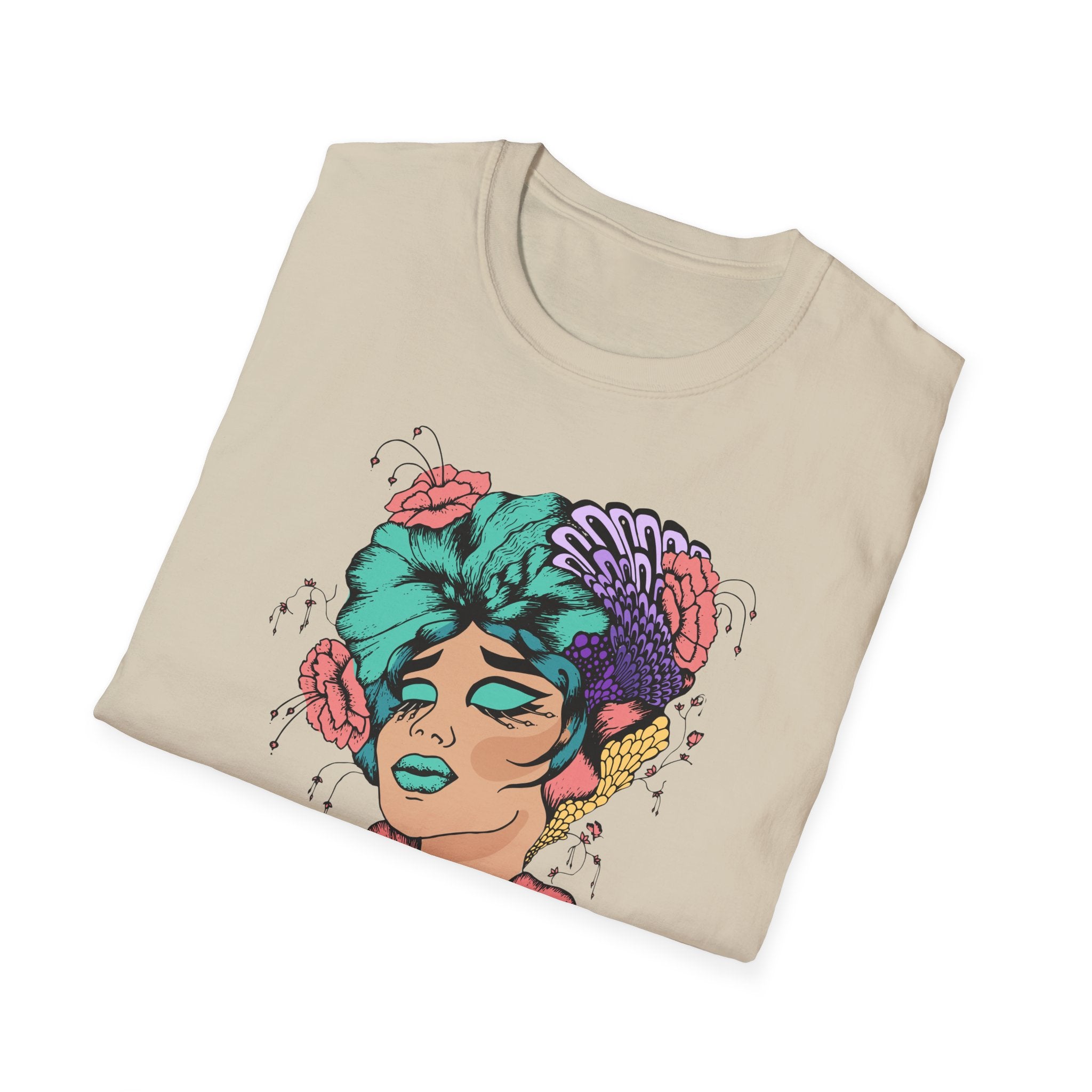 Stylish Floral T-Shirt with Vibrant Graphic, Unisex Tee, Casual Wear, Gifts for Her, Spring Fashion, Festival Outfits