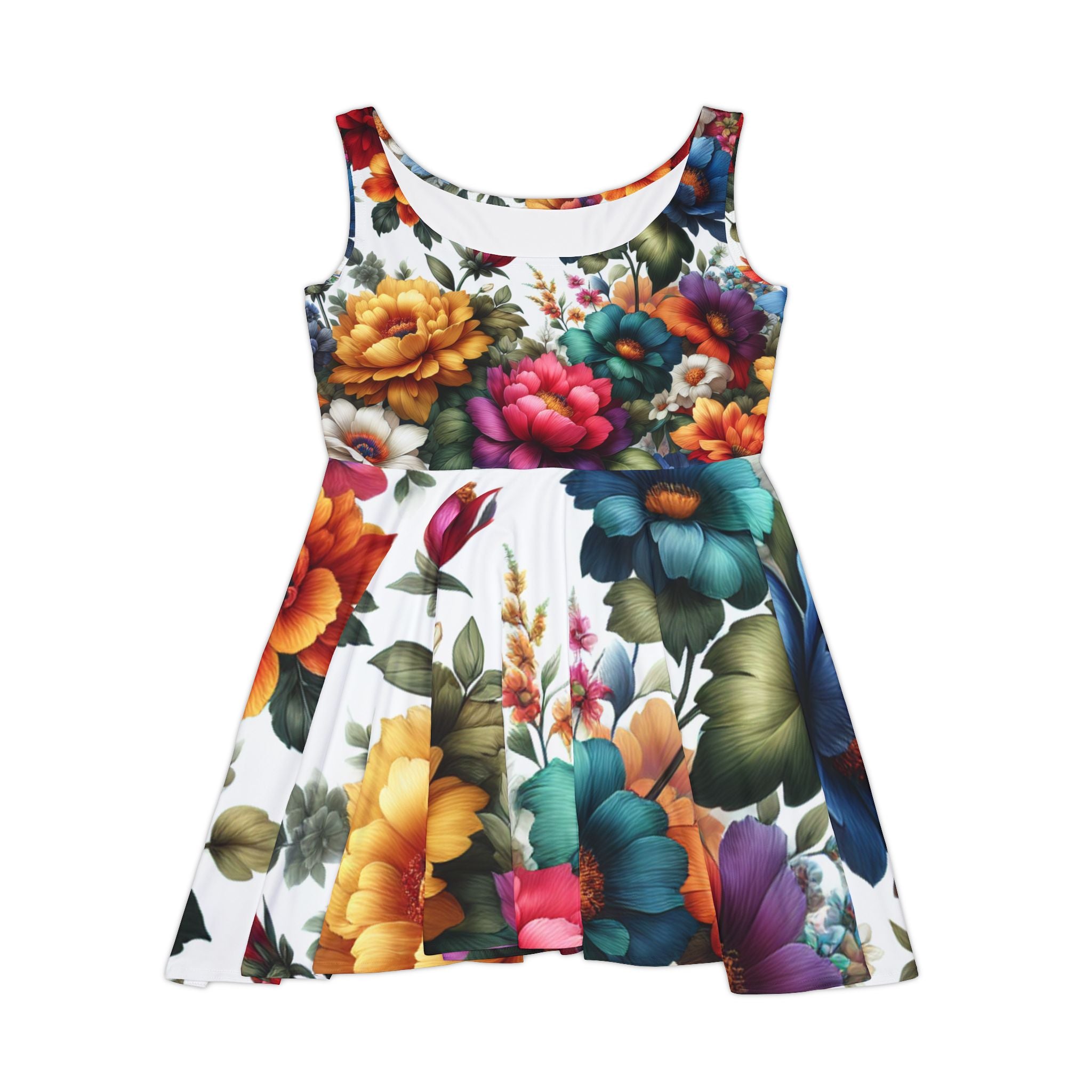 Floral Women's Skater Dress, Summer Dress, Casual Outfit, Wedding Guest Dress, Boho Chic, Gift for Her
