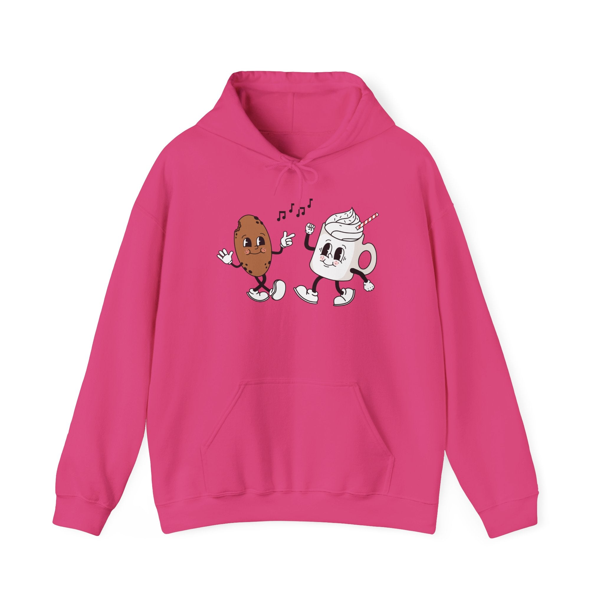 Kawaii Foodie Hoodie - Cute Unisex Sweatshirt with Singing Milkshake & Cookie | Cozy Gift for Food Lovers, Casual Wear, Birthdays