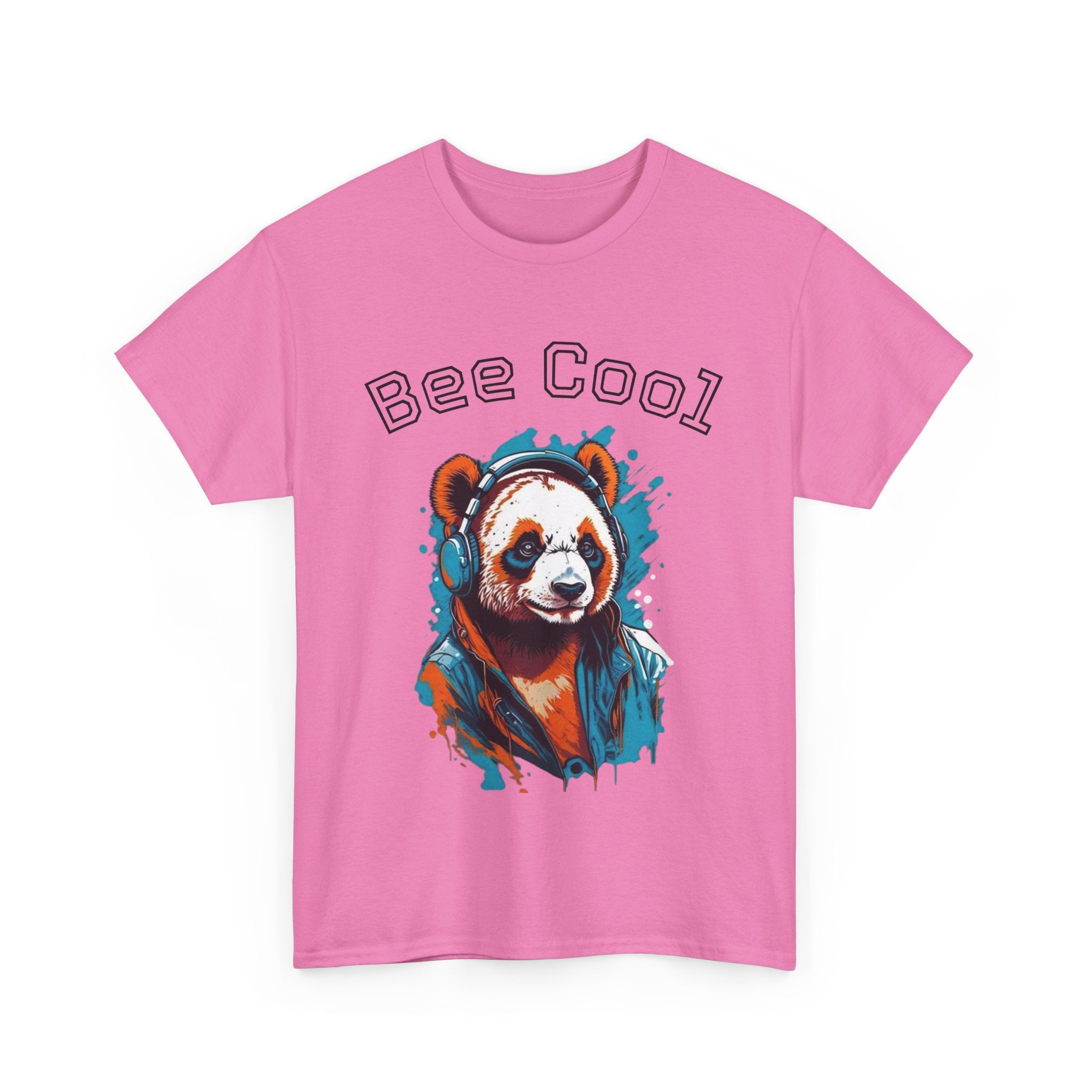 Bee Cool Panda Tee for Animal Lovers, Unisex Graphic T-Shirt, Casual Wear, Birthday Gift, Eco-Friendly Apparel
