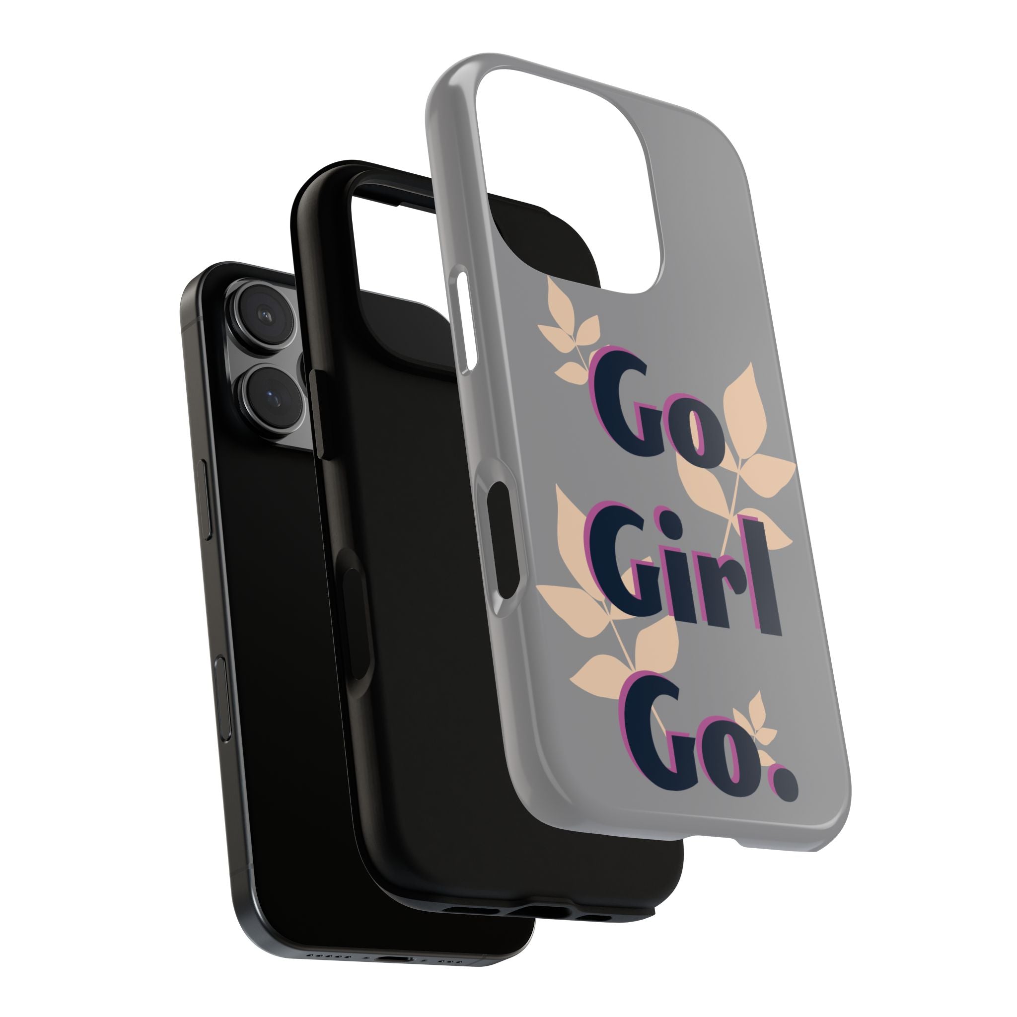 Stylish Phone Case - Go Girl Go, Motivational Tough Case, Gift for Her, Kindness Reminder, Floral Mobile Cover, Inspirational Phone [...]