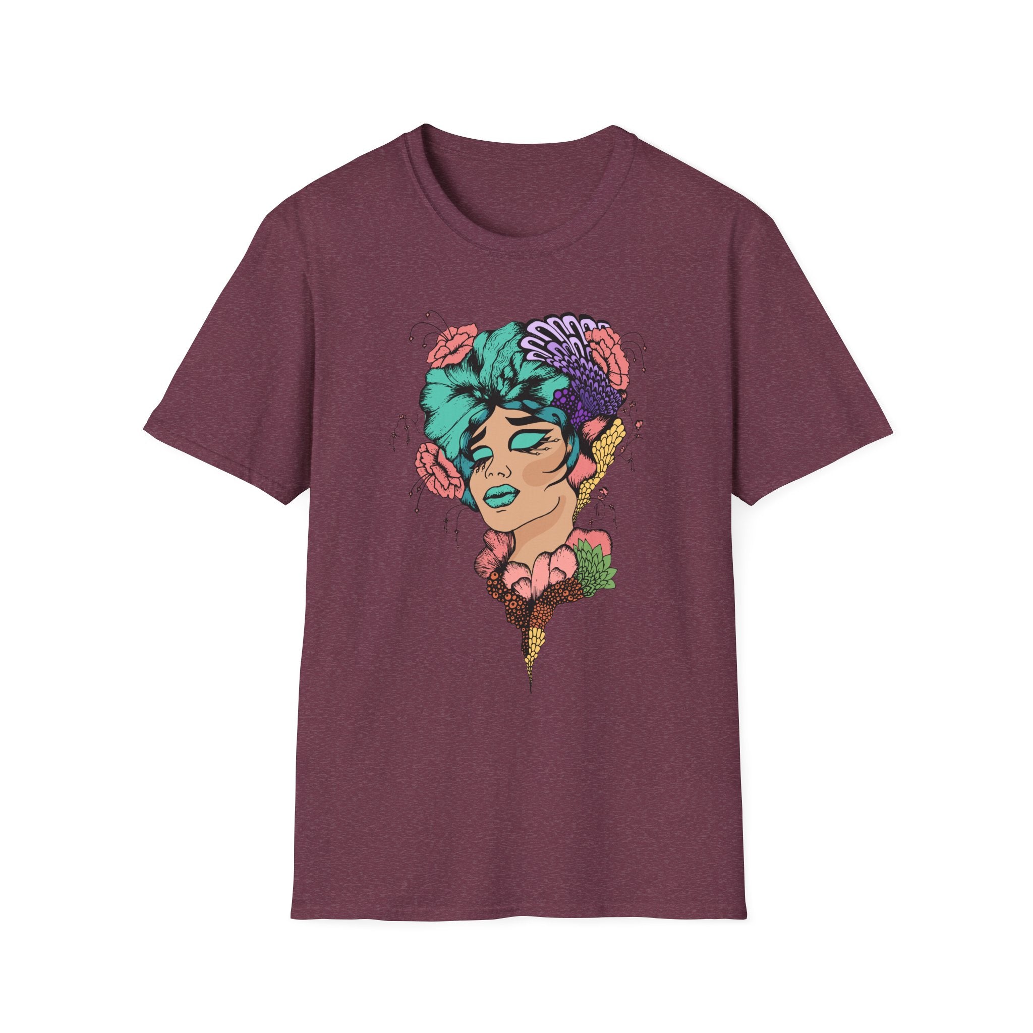 Stylish Floral T-Shirt with Vibrant Graphic, Unisex Tee, Casual Wear, Gifts for Her, Spring Fashion, Festival Outfits