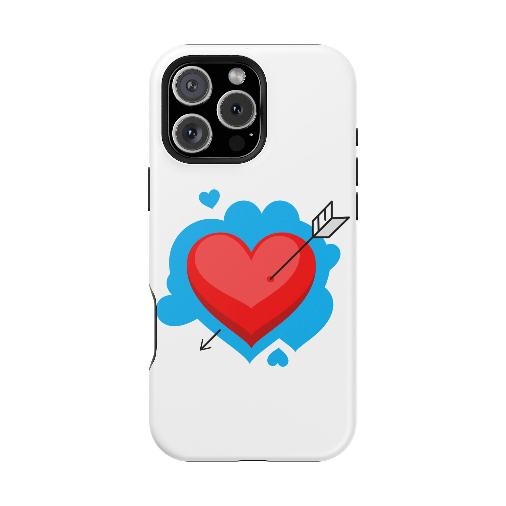 Heart Arrow Impact-Resistant Phone Case, Cute Phone Cover, Valentine's Day Gift, Durable Case, Love Themed Accessory