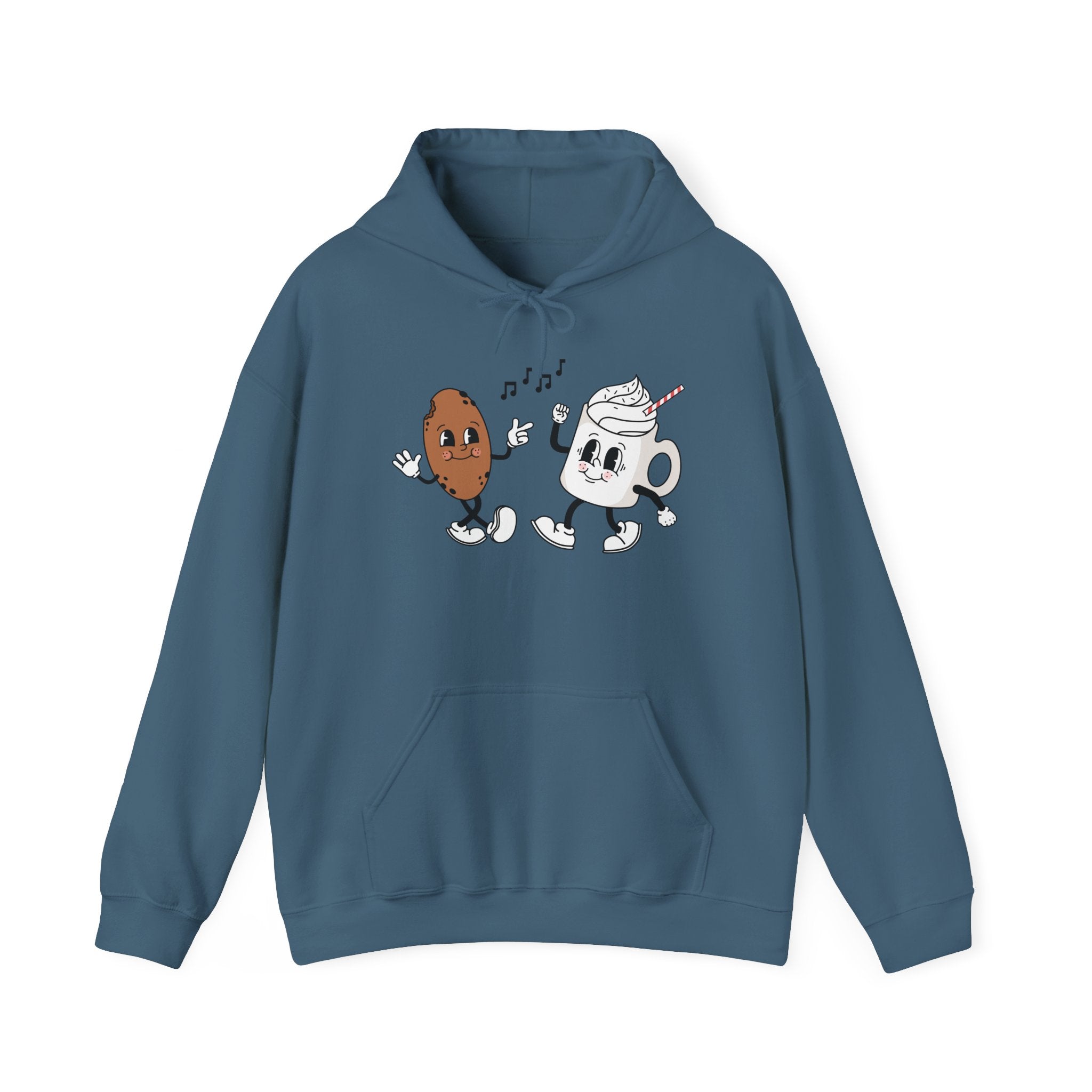 Kawaii Foodie Hoodie - Cute Unisex Sweatshirt with Singing Milkshake & Cookie | Cozy Gift for Food Lovers, Casual Wear, Birthdays