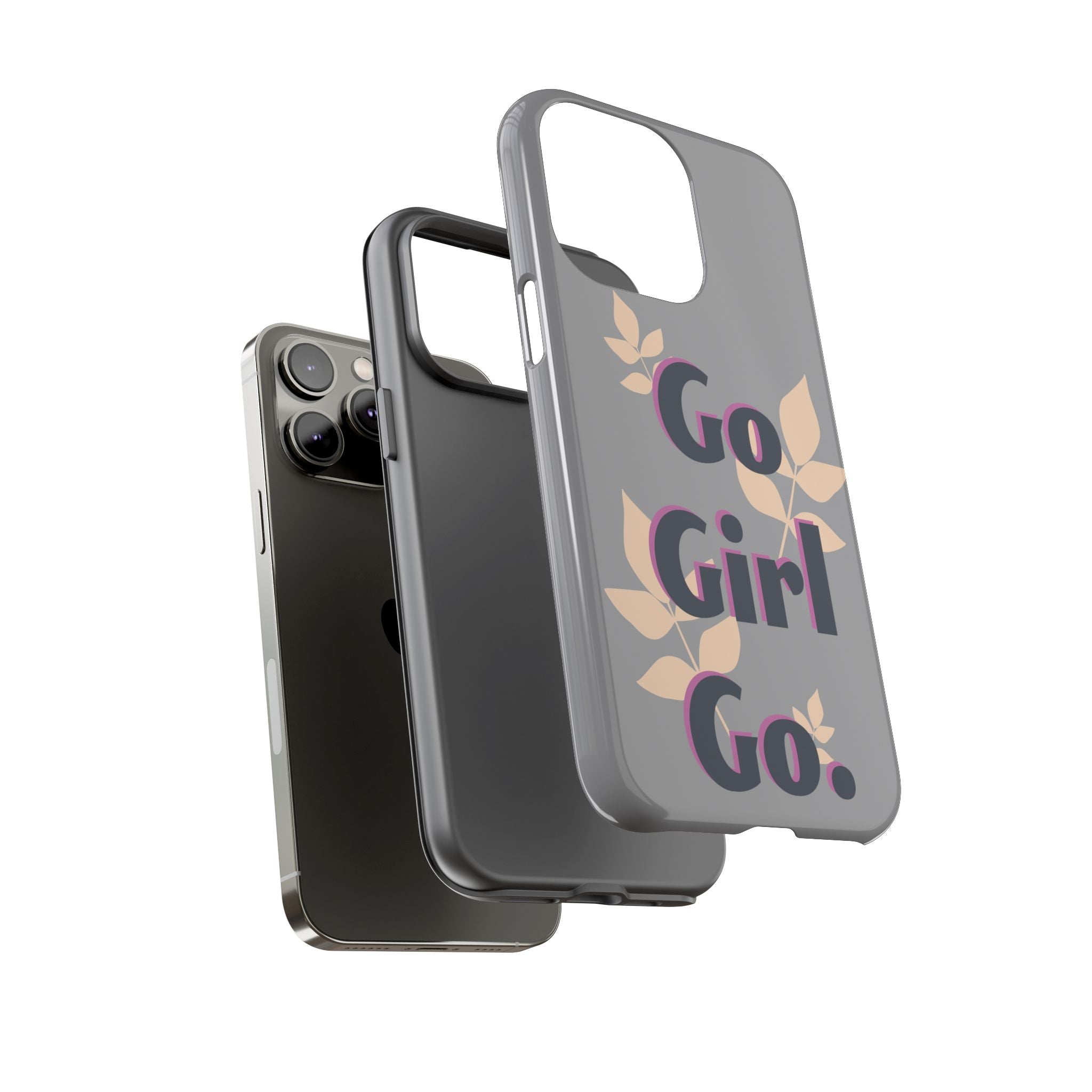 Stylish Phone Case - Go Girl Go, Motivational Tough Case, Gift for Her, Kindness Reminder, Floral Mobile Cover, Inspirational Phone [...]