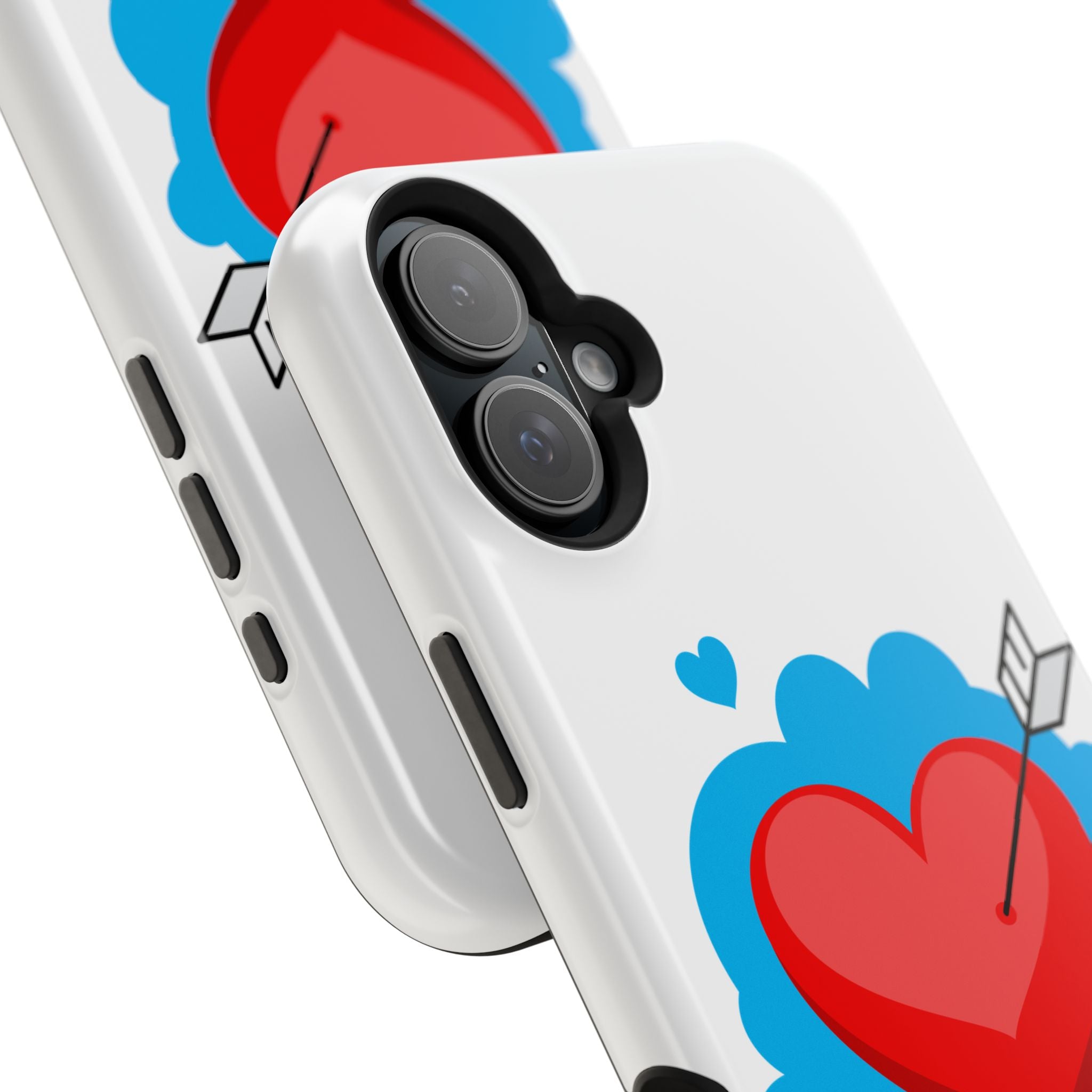 Heart Arrow Impact-Resistant Phone Case, Cute Phone Cover, Valentine's Day Gift, Durable Case, Love Themed Accessory