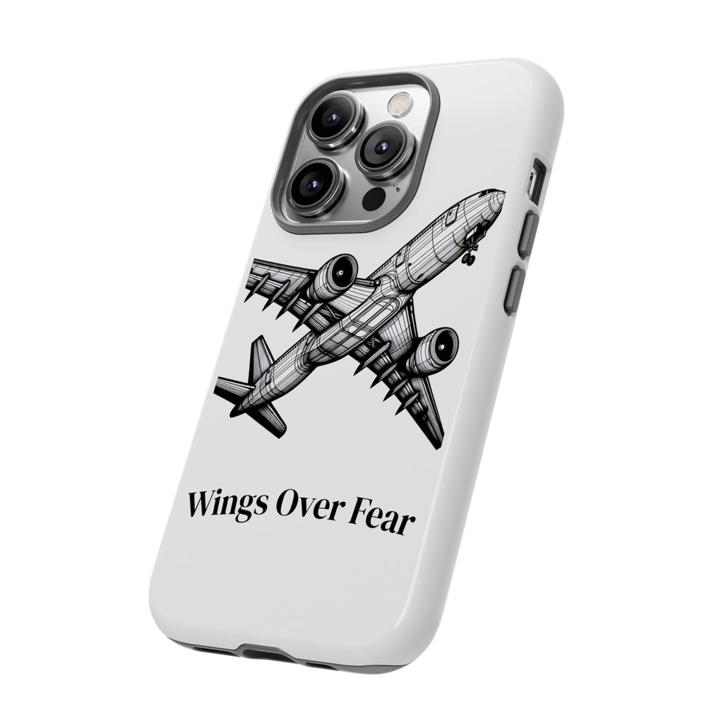 Aviation Phone Case, Inspirational Pilot Gift, Travel Enthusiast Accessory, Unique Airplane Case, Wings Over Fear Design