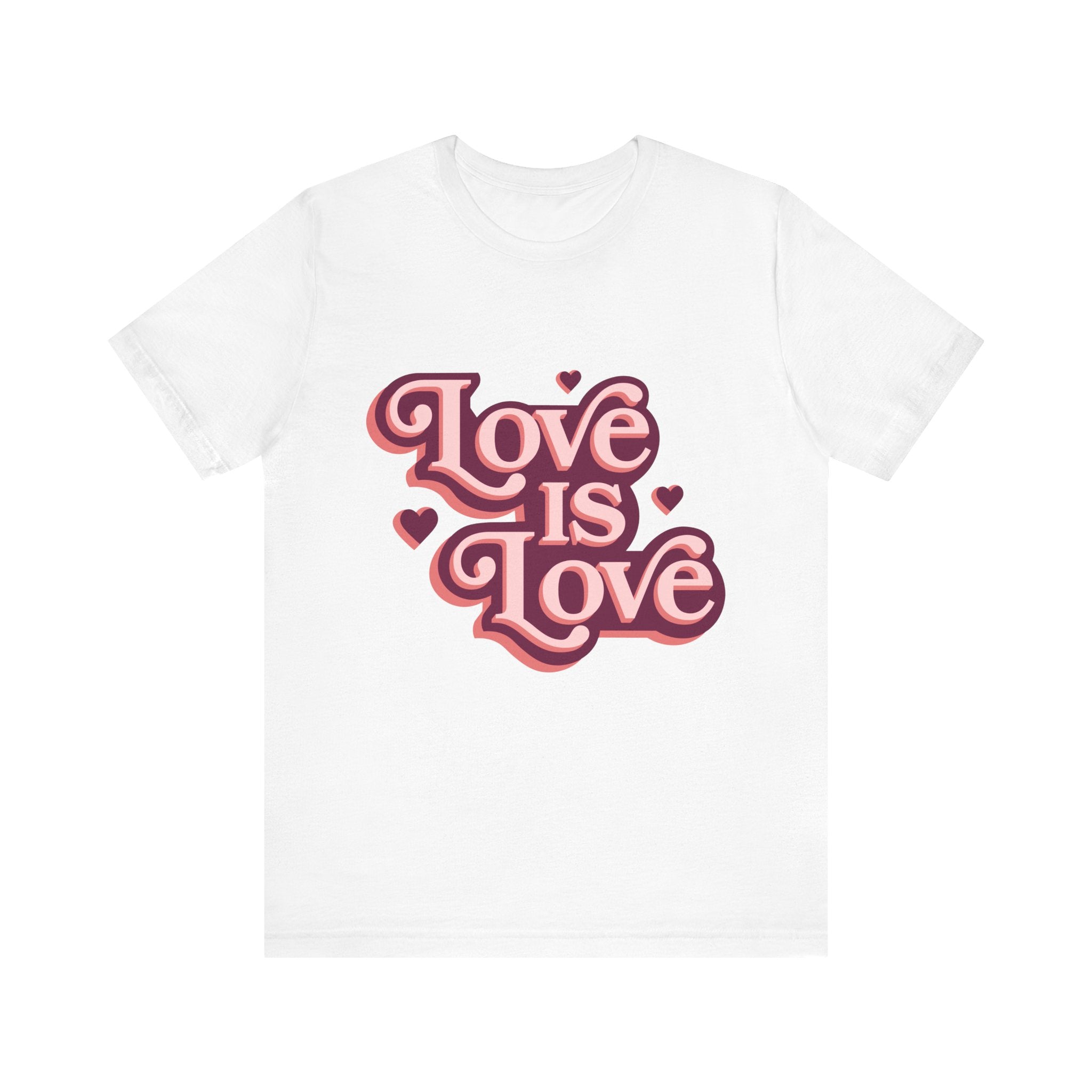 Love is Love Unisex Tee, LGBTQ Pride Shirt, Cute Graphic Tee, Casual Everyday T-Shirt, Gift for Friends