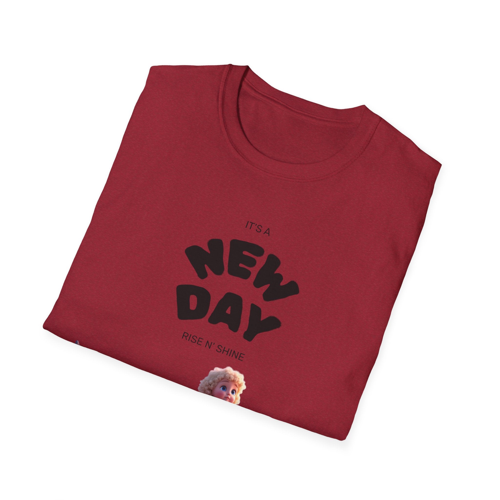 Whimsical Dolphin T-Shirt | Unisex Softstyle Tee | Fun Graphic Tee, New Day Shirt, Ocean Lover Gift, Casual Wear