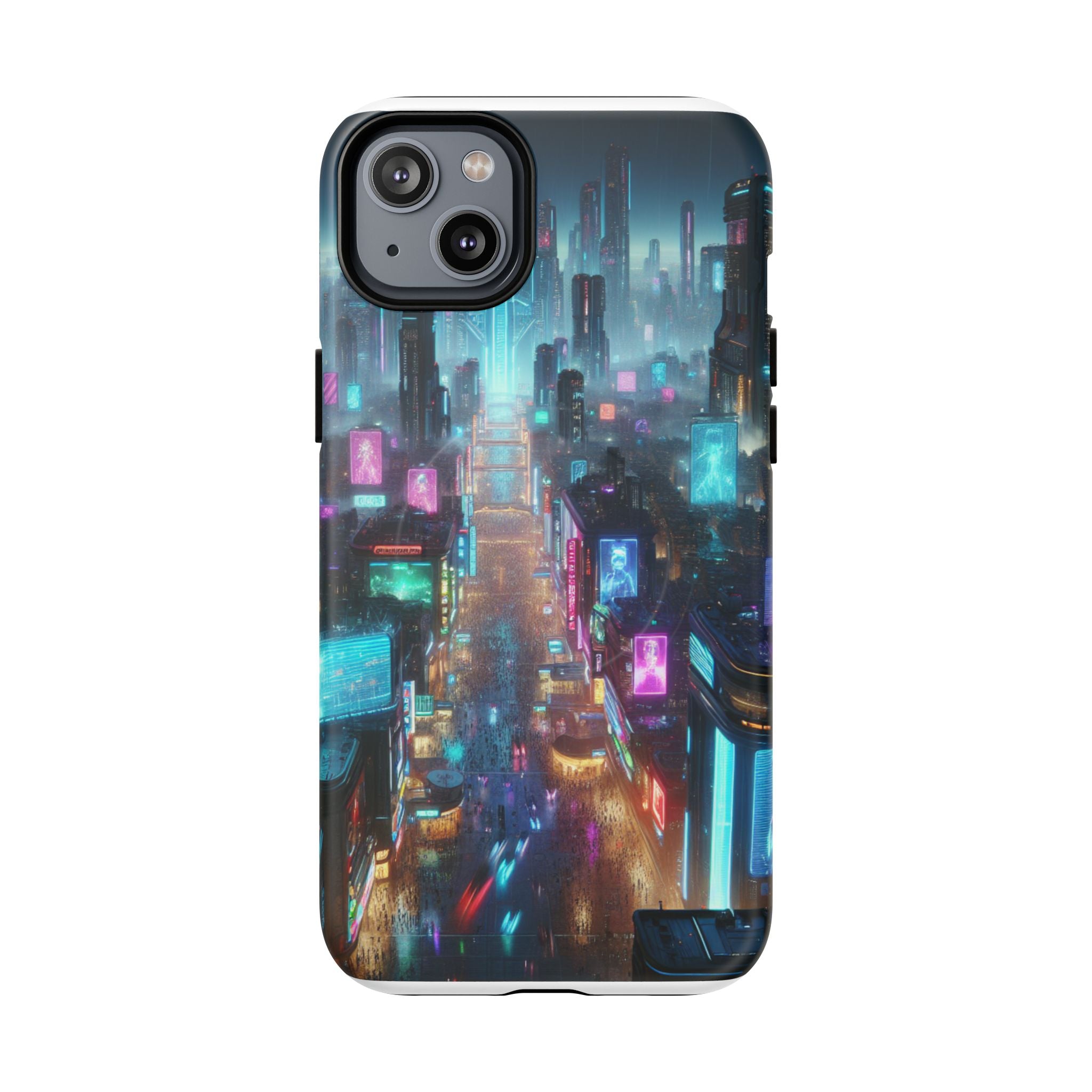 Futuristic Cityscape Phone Case, Tough Magnetic Cases, Urban Aesthetic, Tech Accessories, Gifts for Tech Lovers, Holiday Phone Cases