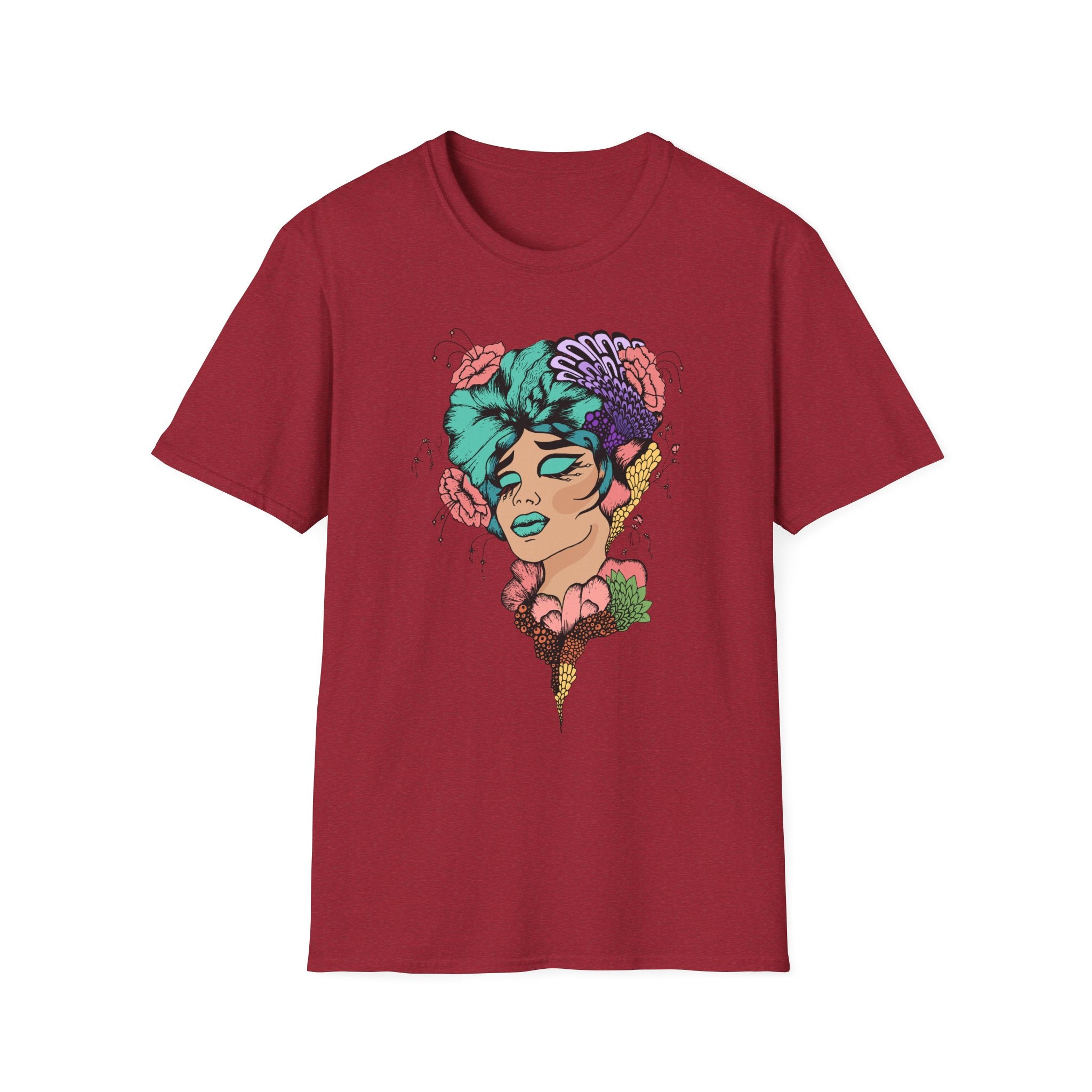 Stylish Floral T-Shirt with Vibrant Graphic, Unisex Tee, Casual Wear, Gifts for Her, Spring Fashion, Festival Outfits