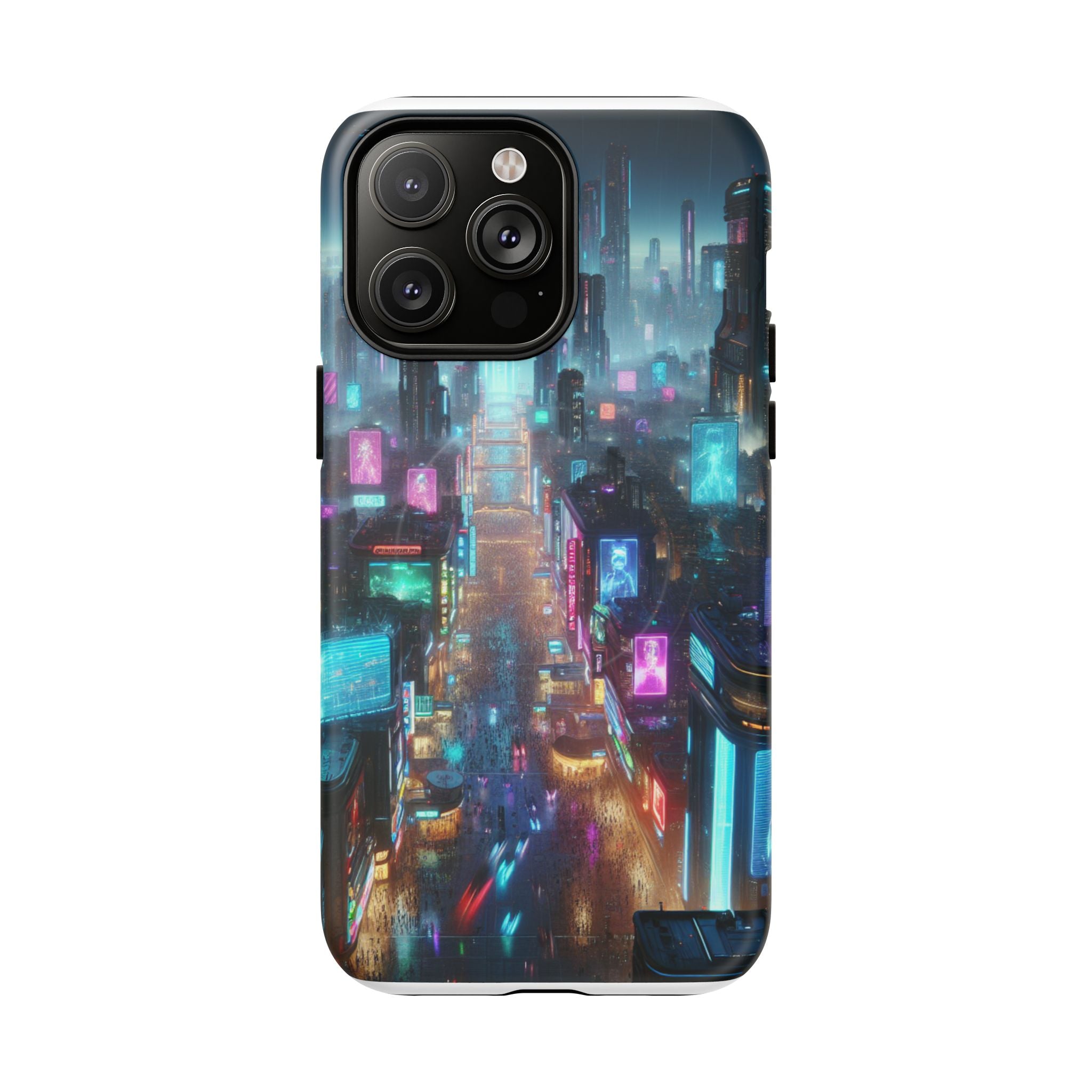 Futuristic Cityscape Phone Case, Tough Magnetic Cases, Urban Aesthetic, Tech Accessories, Gifts for Tech Lovers, Holiday Phone Cases