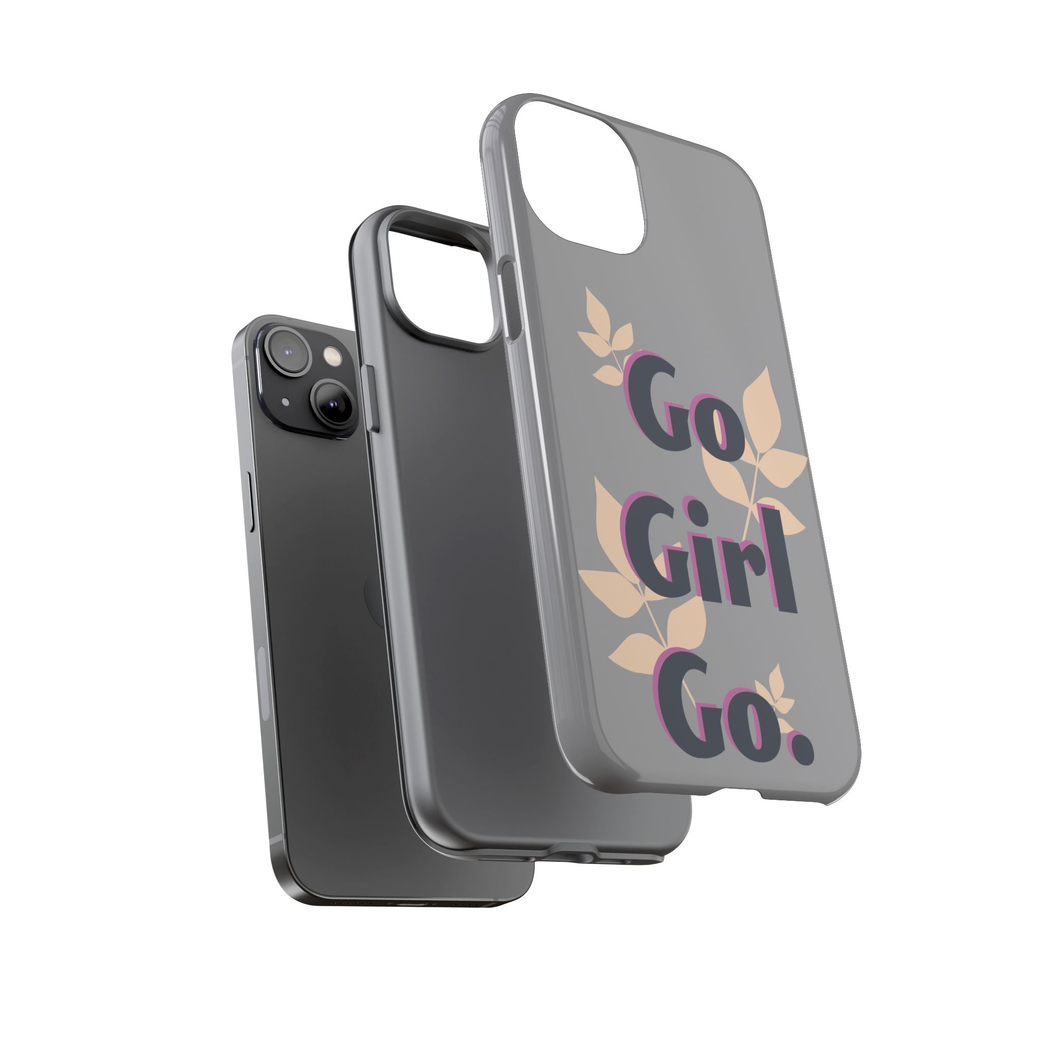 Stylish Phone Case - Go Girl Go, Motivational Tough Case, Gift for Her, Kindness Reminder, Floral Mobile Cover, Inspirational Phone [...]