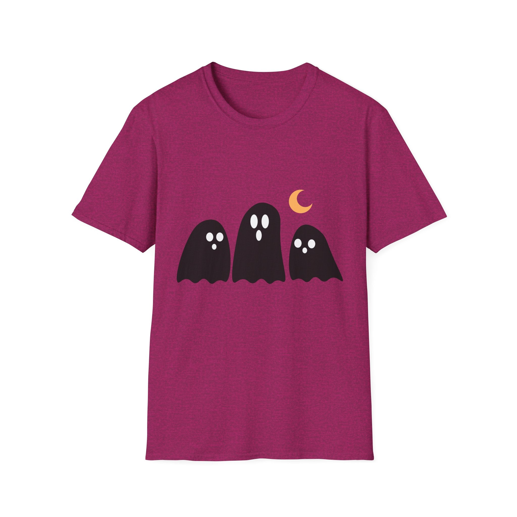 Ghostly Gathering Unisex T-Shirt | Halloween Apparel, Cute Ghost Design, Spooky Season Tee, Fall Fashion, Unique Gift