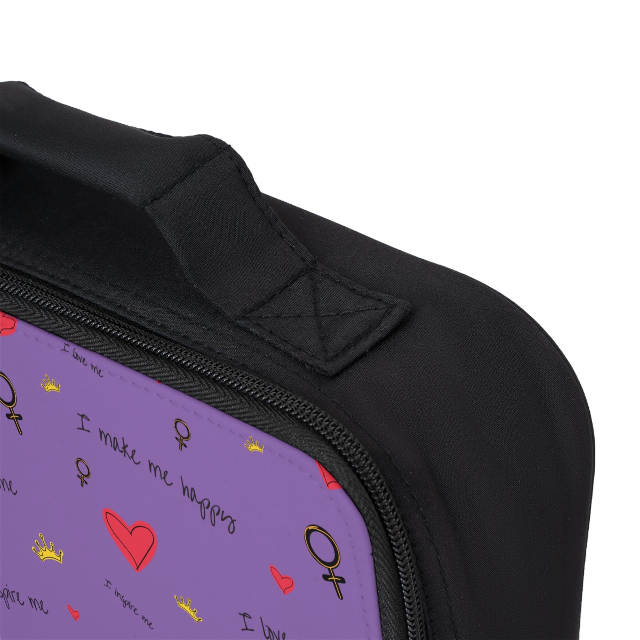 Cute Illustrated Lunch Bag with Positive Affirmations, Insulated Lunch Tote for School or Work, Pink and Purple Design, Gift for Her, [...]