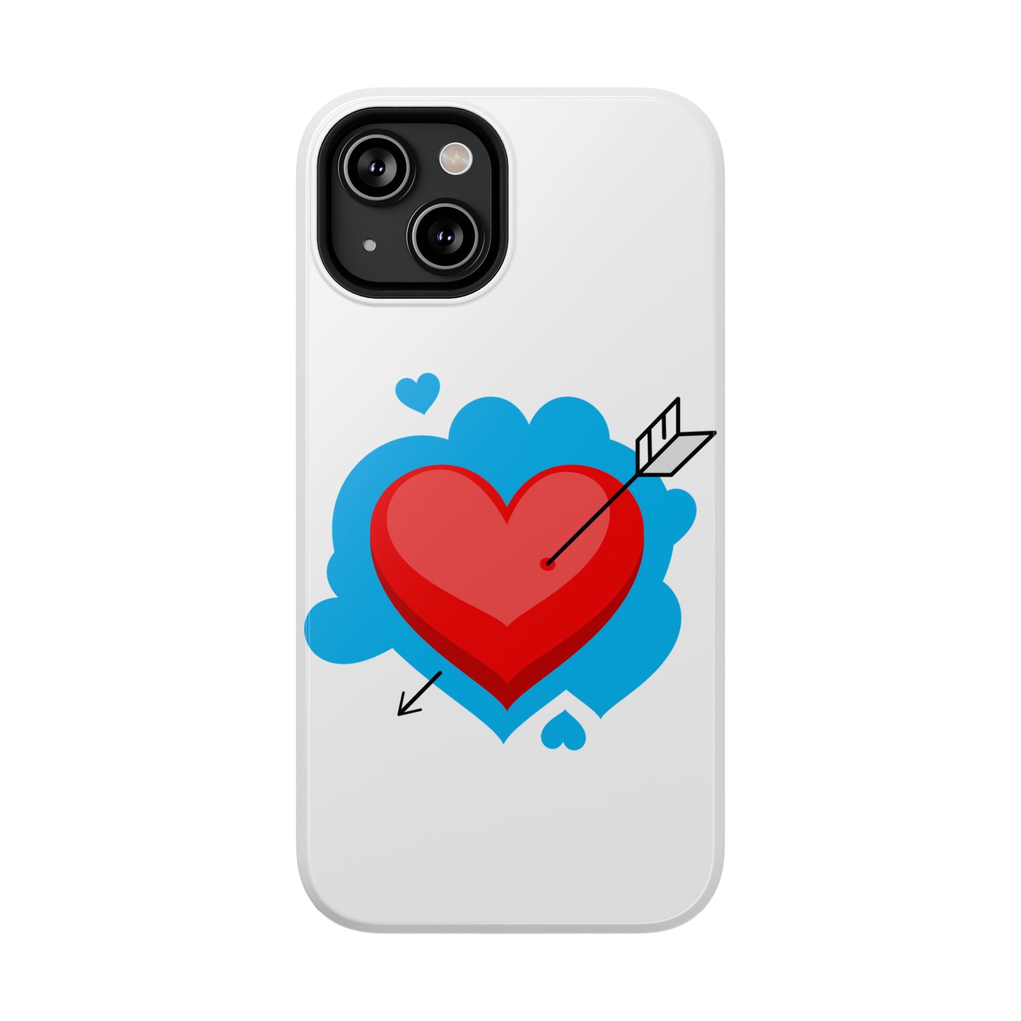 Heart Arrow Impact-Resistant Phone Case, Cute Phone Cover, Valentine's Day Gift, Durable Case, Love Themed Accessory