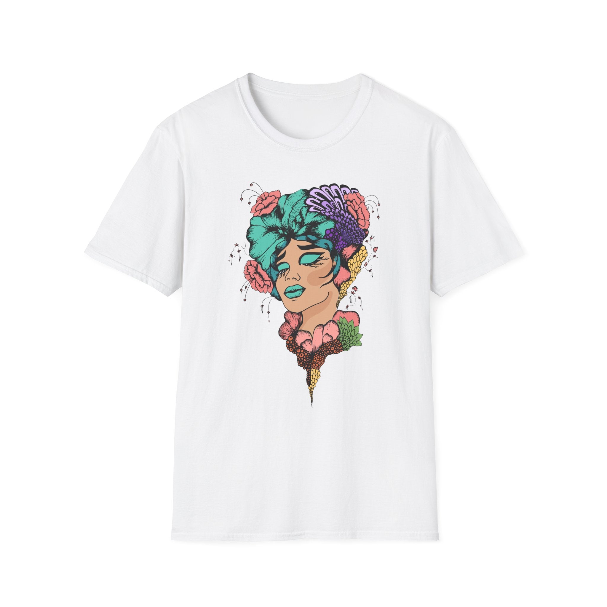 Stylish Floral T-Shirt with Vibrant Graphic, Unisex Tee, Casual Wear, Gifts for Her, Spring Fashion, Festival Outfits