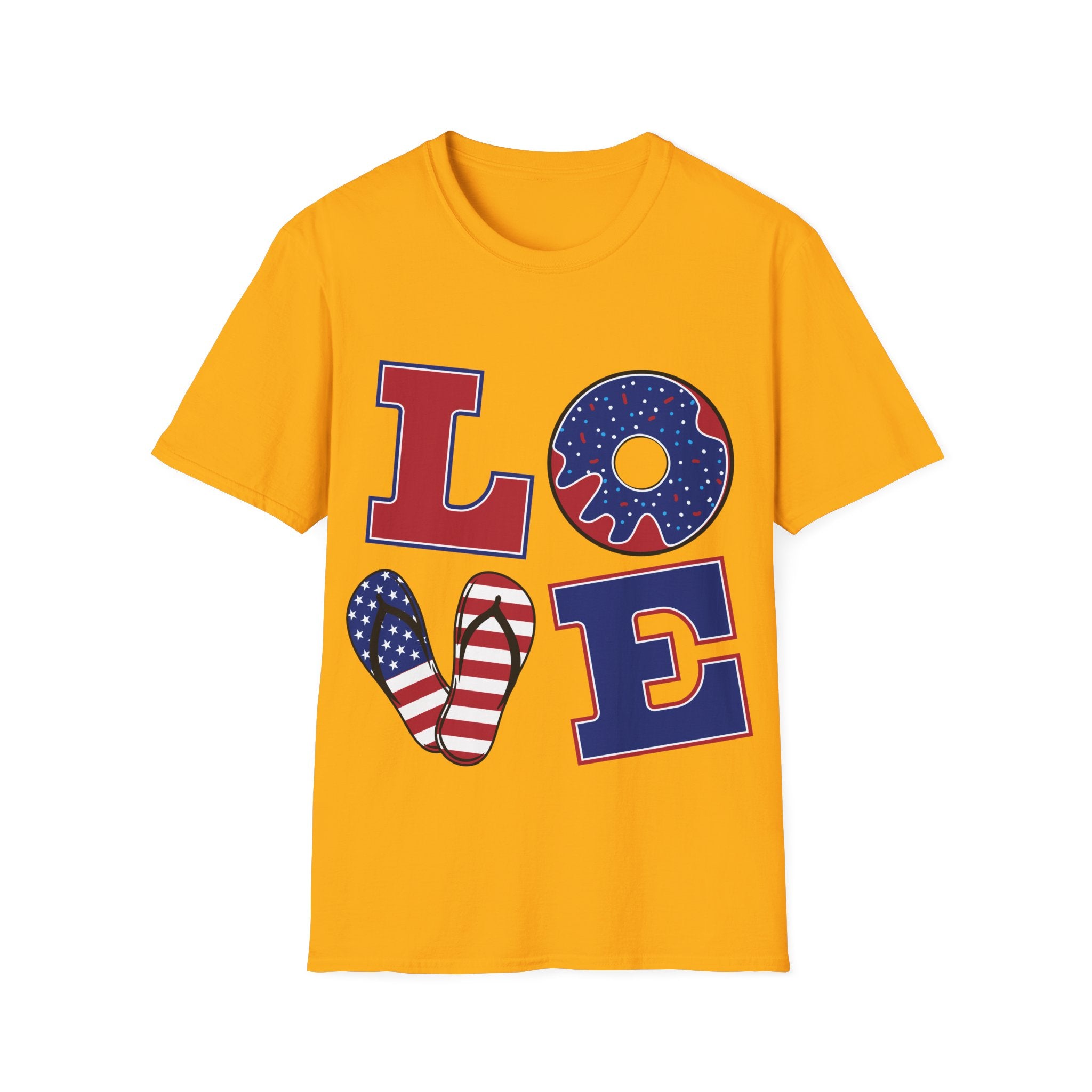 Unisex Love Summer T-Shirt, Patriotic Tee, 4th of July Shirt, Casual Wear, Gift for Friends, BBQ, Vacation